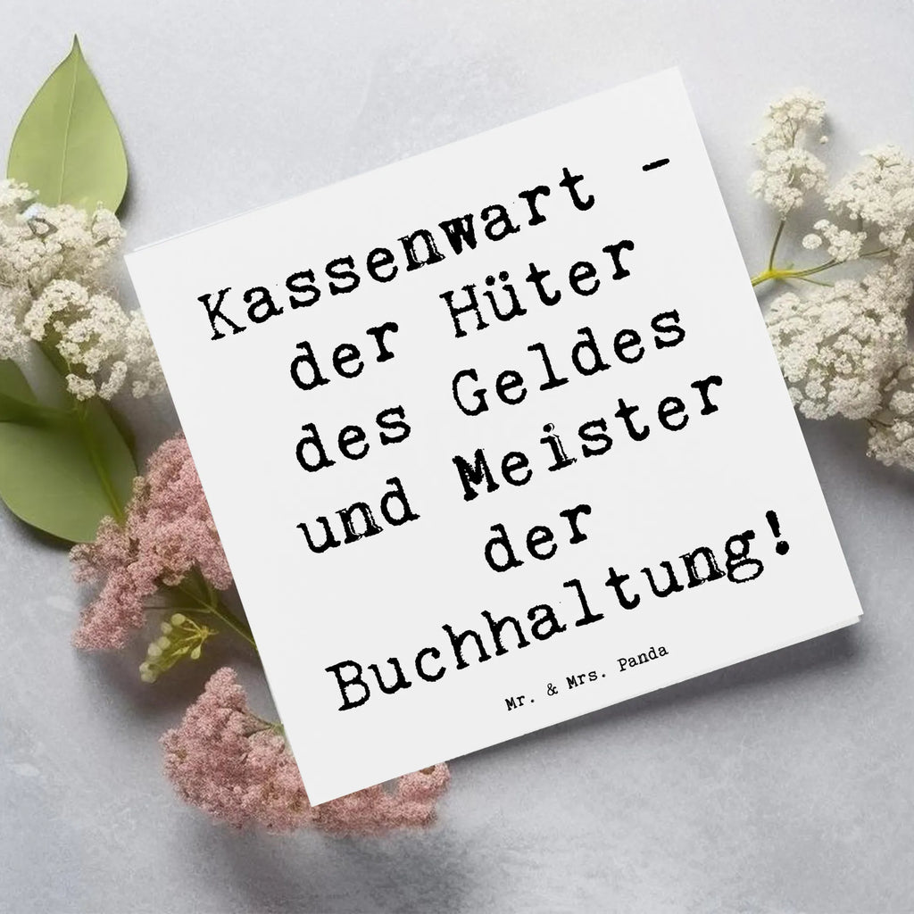 Deluxe Karte Spruch Kassenwart - der Hüter des Geldes und Meister der Buchhaltung! Karte, Glückwunschkarte, Hochzeitskarte, Einladungskarte, Klappkarte, Hochwertige Klappkarte, Grußkarte, Geburtstagskarte, Hochwertige Grußkarte, Beruf, Ausbildung, Jubiläum, Abschied, Rente, Kollege, Kollegin, Geschenk, Schenken, Arbeitskollege, Mitarbeiter, Firma, Danke, Dankeschön
