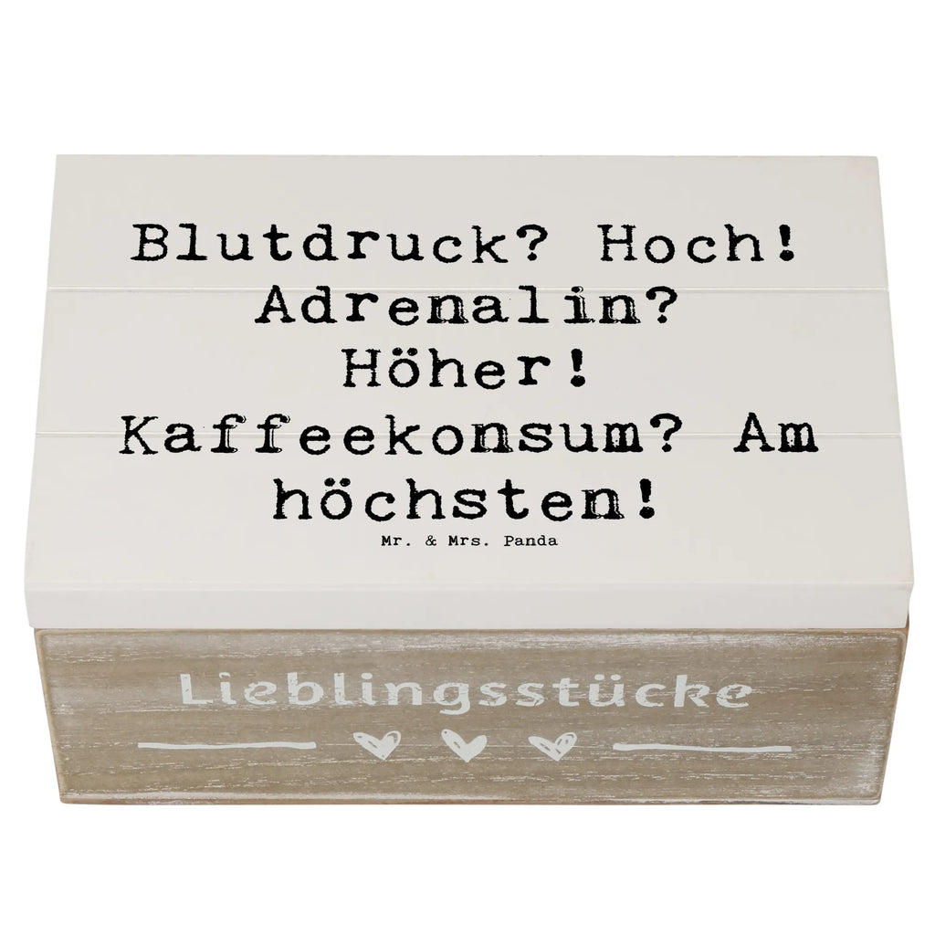 Holzkiste Spruch Blutdruck? Hoch! Adrenalin? Höher! Kaffeekonsum? Am höchsten! Erinnerungsbox, Holzkiste, XXL, Geschenkdose, Truhe, Schatulle, Schatzkiste, Geschenkbox, Kiste, Dekokiste, Erinnerungskiste, Aufbewahrungsbox, Beruf, Ausbildung, Jubiläum, Abschied, Rente, Kollege, Kollegin, Geschenk, Schenken, Arbeitskollege, Mitarbeiter, Firma, Danke, Dankeschön