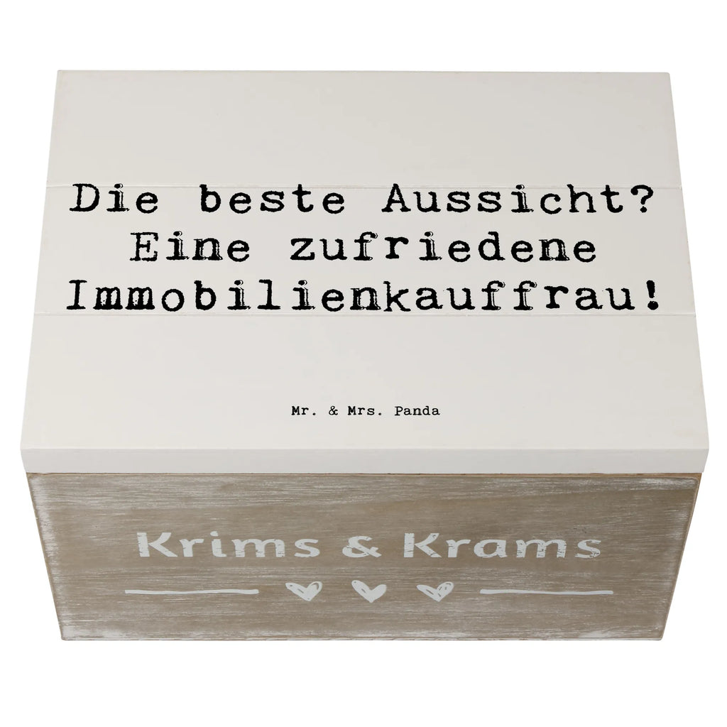 Holzkiste Spruch Die beste Aussicht? Eine zufriedene Immobilienkauffrau! Erinnerungsbox, Geschenkdose, XXL, Holzkiste, Geschenkbox, Schatulle, Schatzkiste, Truhe, Kiste, Dekokiste, Aufbewahrungsbox, Erinnerungskiste, Beruf, Ausbildung, Jubiläum, Abschied, Rente, Kollege, Kollegin, Geschenk, Schenken, Arbeitskollege, Mitarbeiter, Firma, Danke, Dankeschön