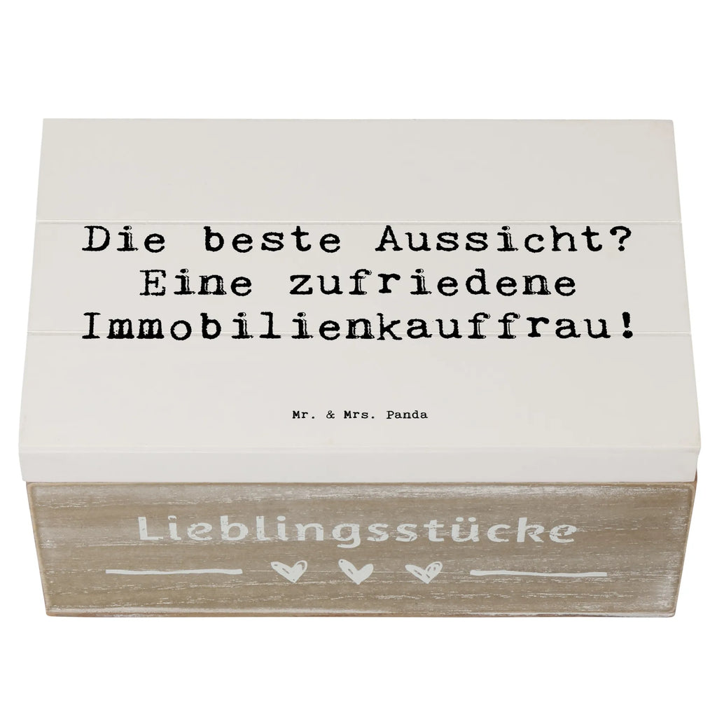 Holzkiste Spruch Die beste Aussicht? Eine zufriedene Immobilienkauffrau! Erinnerungsbox, Geschenkdose, XXL, Holzkiste, Geschenkbox, Schatulle, Schatzkiste, Truhe, Kiste, Dekokiste, Aufbewahrungsbox, Erinnerungskiste, Beruf, Ausbildung, Jubiläum, Abschied, Rente, Kollege, Kollegin, Geschenk, Schenken, Arbeitskollege, Mitarbeiter, Firma, Danke, Dankeschön