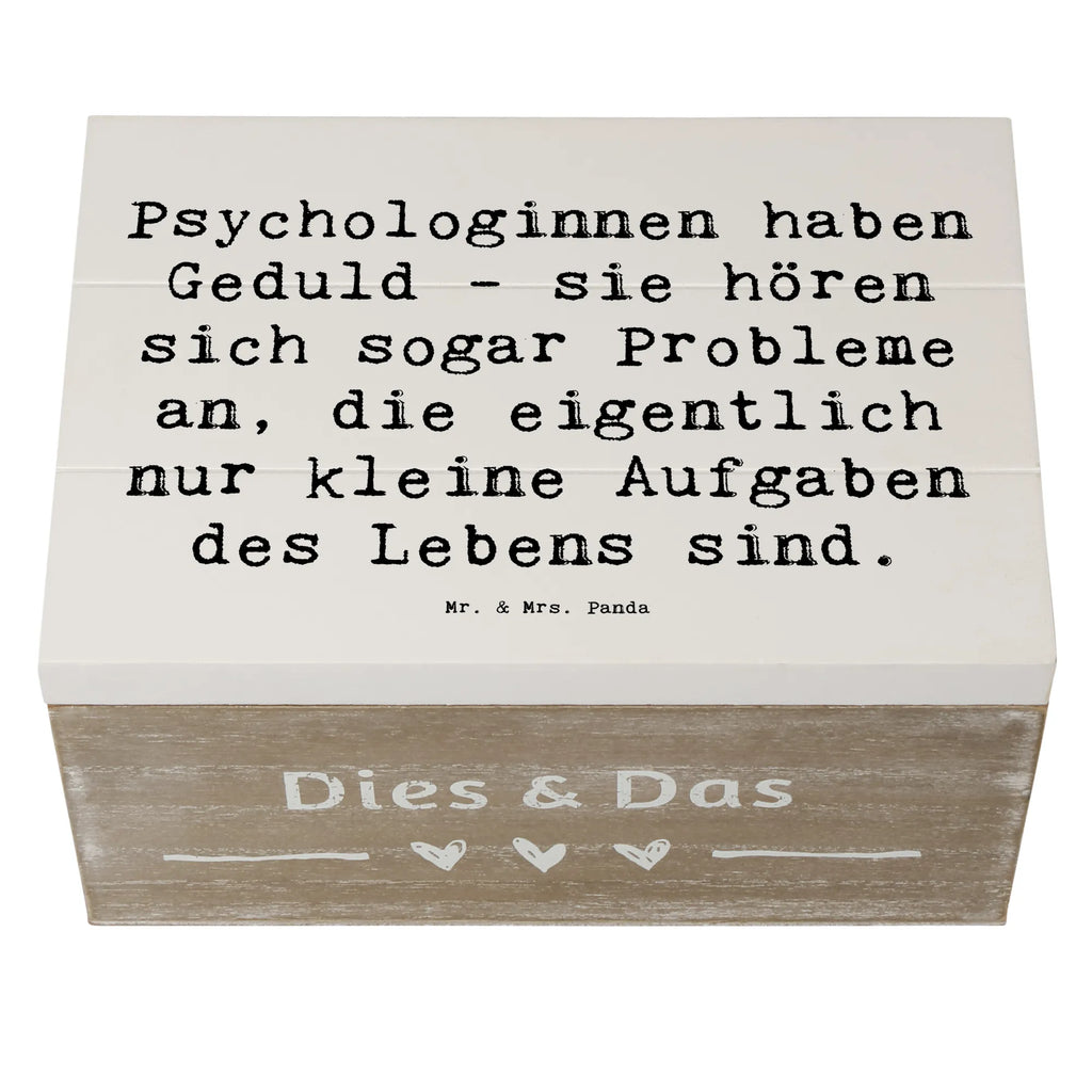 Wooden chest Saying Psychologinnen haben Geduld - sie hören sich sogar Probleme an, die eigentlich nur kleine Aufgaben des Lebens sind. Dekokiste, Holzkiste, Truhe, Geschenkdose, Erinnerungsbox, Kiste, Schatulle, Schatzkiste, Geschenkbox, Erinnerungskiste, XXL, Aufbewahrungsbox, Beruf, Ausbildung, Jubiläum, Abschied, Rente, Kollege, Kollegin, Geschenk, Schenken, Arbeitskollege, Mitarbeiter, Firma, Danke, Dankeschön