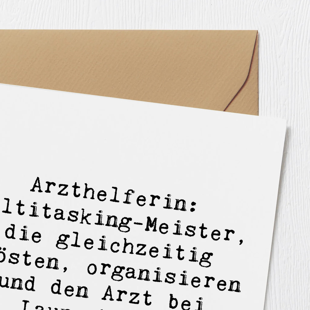 Deluxe Card Saying Arzthelferin: Multitasking-Meister, die gleichzeitig trösten, organisieren und den Arzt bei Laune halten Grußkarte, Hochzeitskarte, Einladungskarte, Hochwertige Grußkarte, Hochwertige Klappkarte, Klappkarte, Geburtstagskarte, Glückwunschkarte, Karte, Beruf, Ausbildung, Jubiläum, Abschied, Rente, Kollege, Kollegin, Geschenk, Schenken, Arbeitskollege, Mitarbeiter, Firma, Danke, Dankeschön