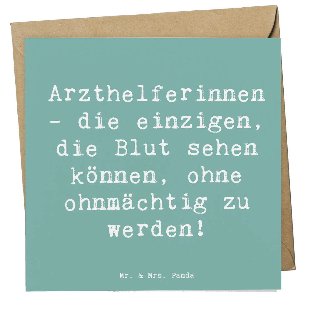 Deluxe Card Saying Arzthelferinnen - die einzigen, die Blut sehen können, ohne ohnmächtig zu werden! Hochzeitskarte, Geburtstagskarte, Hochwertige Klappkarte, Einladungskarte, Hochwertige Grußkarte, Klappkarte, Grußkarte, Karte, Glückwunschkarte, Beruf, Ausbildung, Jubiläum, Abschied, Rente, Kollege, Kollegin, Geschenk, Schenken, Arbeitskollege, Mitarbeiter, Firma, Danke, Dankeschön