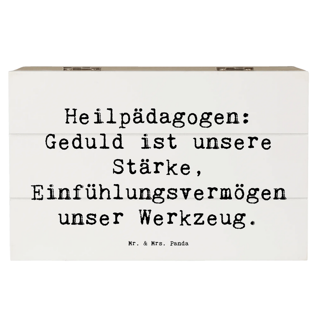 Wooden chest Saying Heilpädagogen: Geduld ist unsere Stärke, Einfühlungsvermögen unser Werkzeug. XXL, Geschenkbox, Schatulle, Dekokiste, Erinnerungsbox, Truhe, Aufbewahrungsbox, Kiste, Schatzkiste, Erinnerungskiste, Holzkiste, Geschenkdose, Beruf, Ausbildung, Jubiläum, Abschied, Rente, Kollege, Kollegin, Geschenk, Schenken, Arbeitskollege, Mitarbeiter, Firma, Danke, Dankeschön