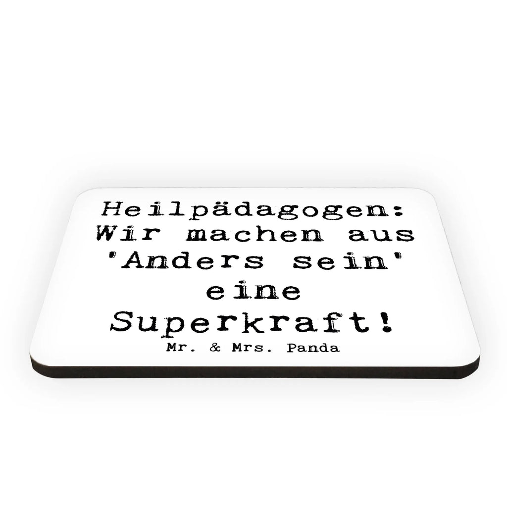 Magnet Saying Heilpädagogen: Wir machen aus 'Anders sein' eine Superkraft! Notiz Magnet, Motivmagnete, Kühlschrank Dekoration, Dekomagnet, Pinnwandmagnet, Souvenir Magnet, Kühlschrankmagnet, Whiteboard Magnet, Beruf, Ausbildung, Jubiläum, Abschied, Rente, Kollege, Kollegin, Geschenk, Schenken, Arbeitskollege, Mitarbeiter, Firma, Danke, Dankeschön