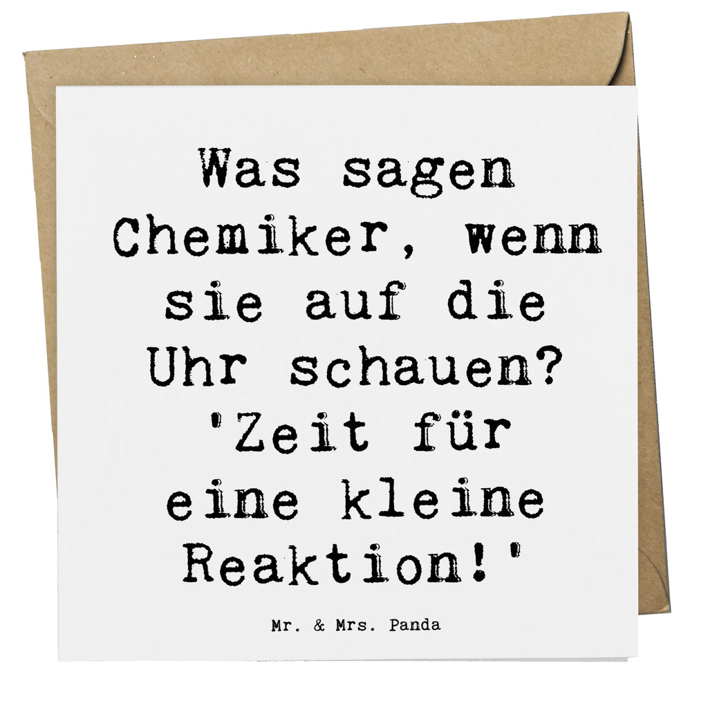 Deluxe Card Saying Was sagen Chemiker, wenn sie auf die Uhr schauen? 'Zeit für eine kleine Reaktion!' Karte, Grußkarte, Hochwertige Klappkarte, Glückwunschkarte, Klappkarte, Einladungskarte, Hochzeitskarte, Geburtstagskarte, Hochwertige Grußkarte, Beruf, Ausbildung, Jubiläum, Abschied, Rente, Kollege, Kollegin, Geschenk, Schenken, Arbeitskollege, Mitarbeiter, Firma, Danke, Dankeschön