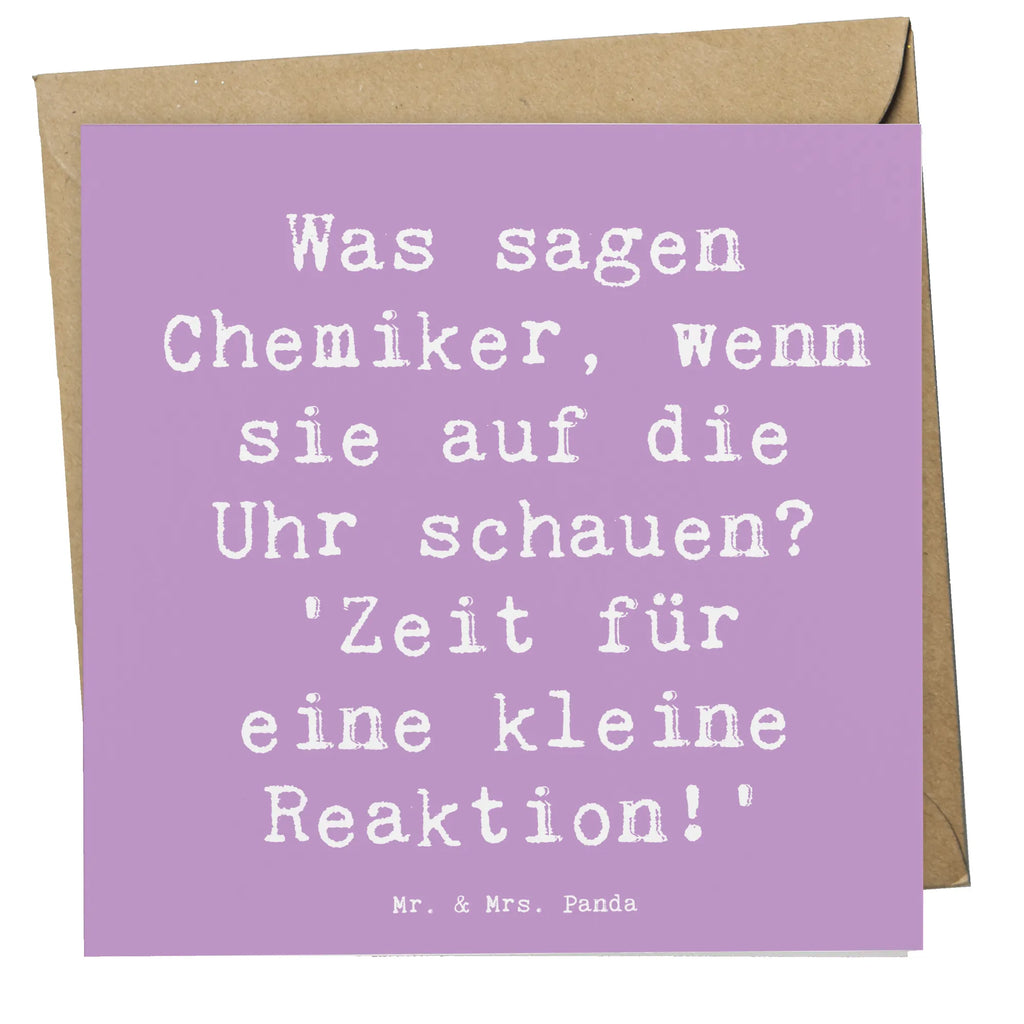 Deluxe Card Saying Was sagen Chemiker, wenn sie auf die Uhr schauen? 'Zeit für eine kleine Reaktion!' Karte, Grußkarte, Hochwertige Klappkarte, Glückwunschkarte, Klappkarte, Einladungskarte, Hochzeitskarte, Geburtstagskarte, Hochwertige Grußkarte, Beruf, Ausbildung, Jubiläum, Abschied, Rente, Kollege, Kollegin, Geschenk, Schenken, Arbeitskollege, Mitarbeiter, Firma, Danke, Dankeschön