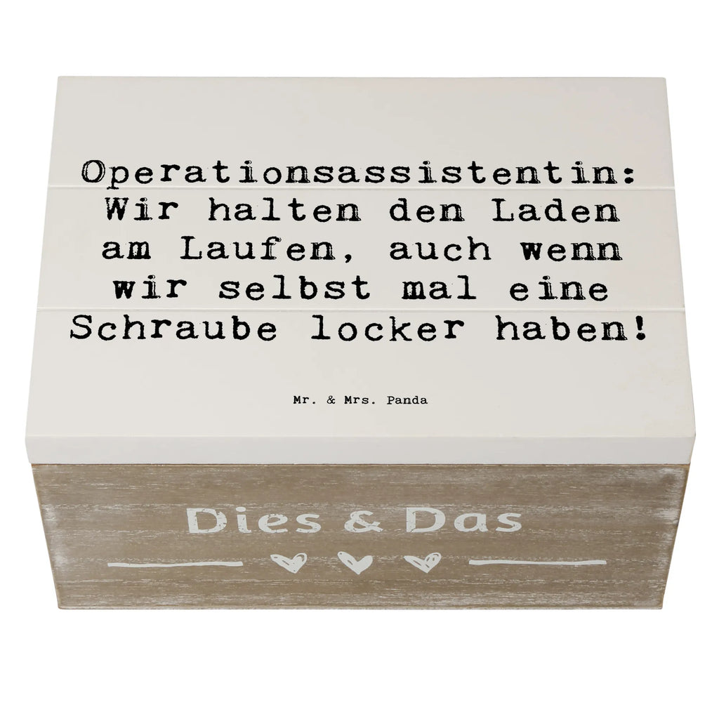 Wooden chest Saying Operationsassistentin: Wir halten den Laden am Laufen, auch wenn wir selbst mal eine Schraube locker haben! XXL, Schatzkiste, Schatulle, Holzkiste, Dekokiste, Truhe, Erinnerungsbox, Kiste, Geschenkdose, Erinnerungskiste, Geschenkbox, Aufbewahrungsbox, Beruf, Ausbildung, Jubiläum, Abschied, Rente, Kollege, Kollegin, Geschenk, Schenken, Arbeitskollege, Mitarbeiter, Firma, Danke, Dankeschön
