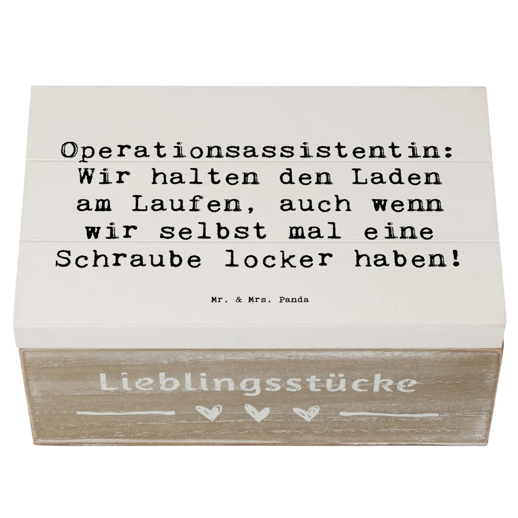 Wooden chest Saying Operationsassistentin: Wir halten den Laden am Laufen, auch wenn wir selbst mal eine Schraube locker haben! XXL, Schatzkiste, Schatulle, Holzkiste, Dekokiste, Truhe, Erinnerungsbox, Kiste, Geschenkdose, Erinnerungskiste, Geschenkbox, Aufbewahrungsbox, Beruf, Ausbildung, Jubiläum, Abschied, Rente, Kollege, Kollegin, Geschenk, Schenken, Arbeitskollege, Mitarbeiter, Firma, Danke, Dankeschön