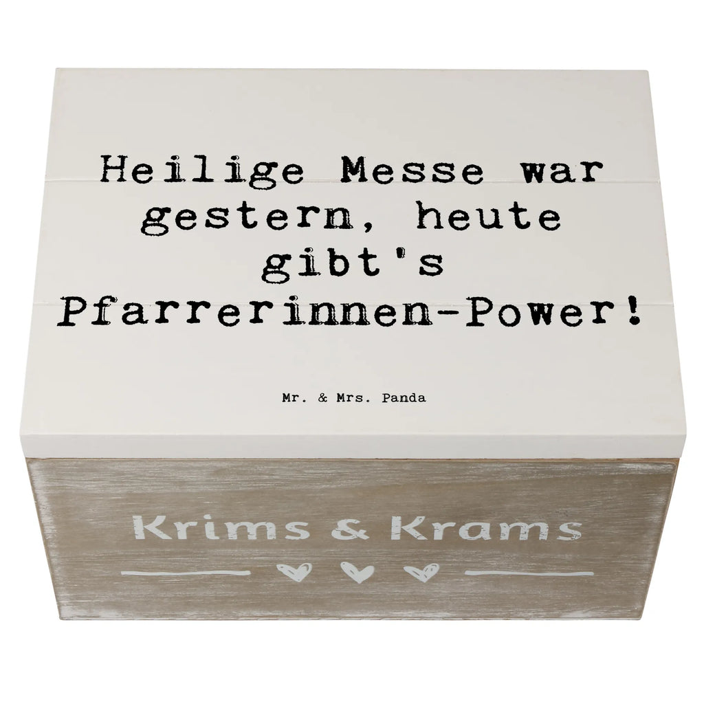 Holzkiste Spruch Pfarrerinnen Power Dekokiste, Holzkiste, Truhe, XXL, Geschenkdose, Geschenkbox, Aufbewahrungsbox, Kiste, Erinnerungsbox, Erinnerungskiste, Schatzkiste, Schatulle, Beruf, Ausbildung, Jubiläum, Abschied, Rente, Kollege, Kollegin, Geschenk, Schenken, Arbeitskollege, Mitarbeiter, Firma, Danke, Dankeschön