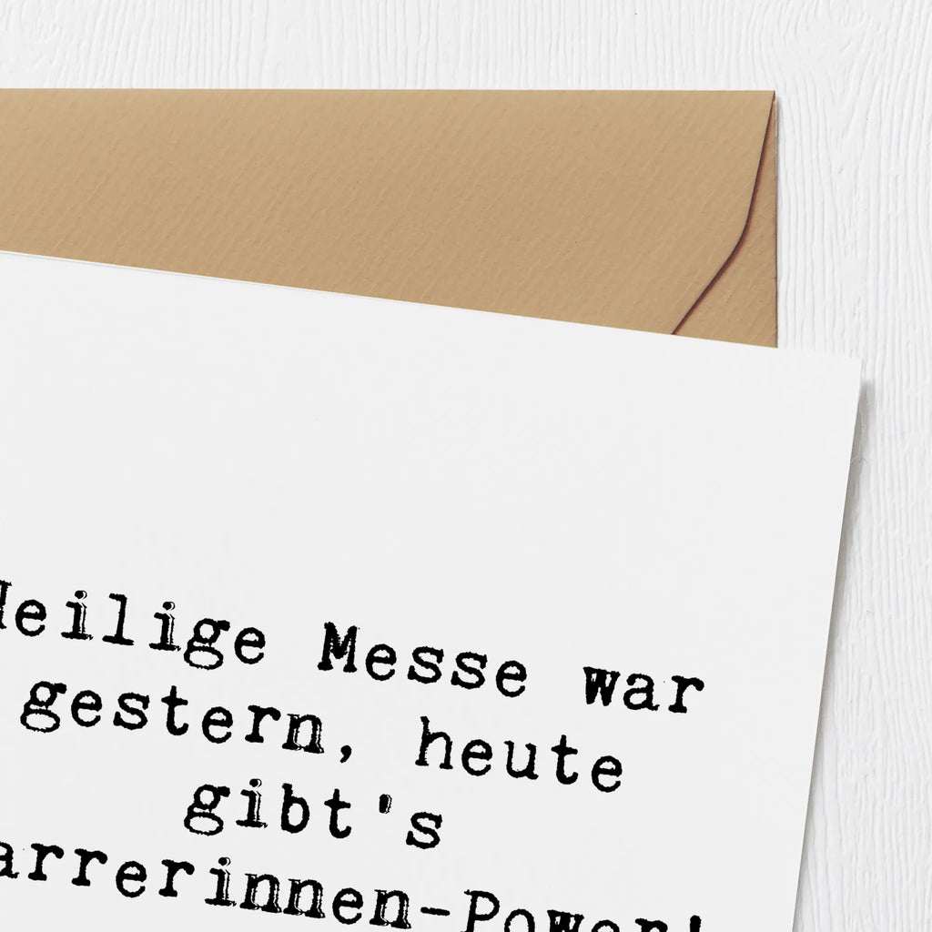 Deluxe Karte Spruch Pfarrerinnen Power Karte, Einladungskarte, Glückwunschkarte, Geburtstagskarte, Hochwertige Grußkarte, Grußkarte, Hochzeitskarte, Klappkarte, Hochwertige Klappkarte, Beruf, Ausbildung, Jubiläum, Abschied, Rente, Kollege, Kollegin, Geschenk, Schenken, Arbeitskollege, Mitarbeiter, Firma, Danke, Dankeschön