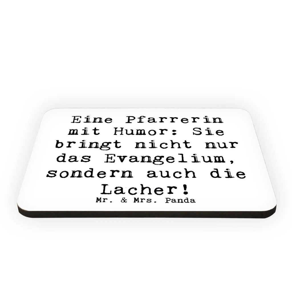 Magnet Saying Eine Pfarrerin mit Humor: Sie bringt nicht nur das Evangelium, sondern auch die Lacher! Kühlschrankmagnet, Motivmagnete, Dekomagnet, Whiteboard Magnet, Pinnwandmagnet, Notiz Magnet, Kühlschrank Dekoration, Souvenir Magnet, Beruf, Ausbildung, Jubiläum, Abschied, Rente, Kollege, Kollegin, Geschenk, Schenken, Arbeitskollege, Mitarbeiter, Firma, Danke, Dankeschön