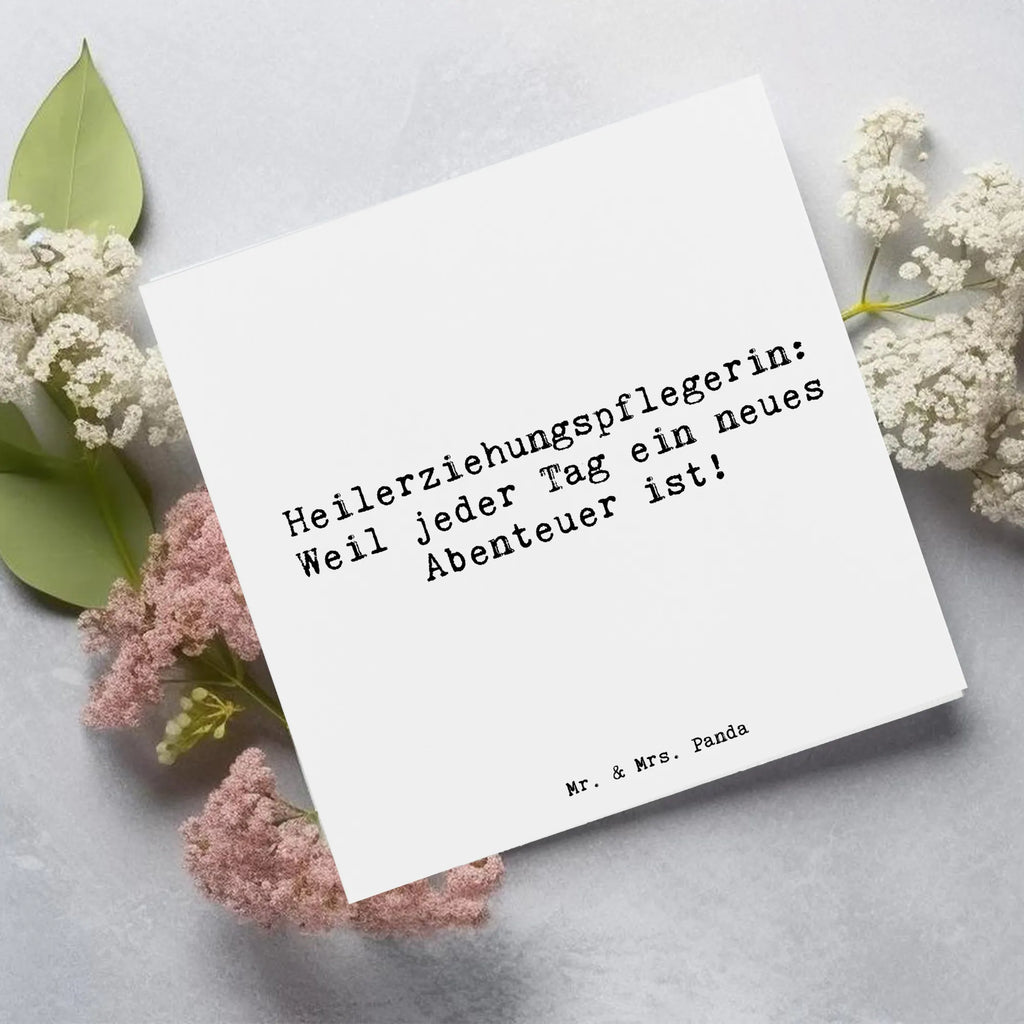 Deluxe Karte Spruch Heilerziehungspflegerin Abenteuer Grußkarte, Karte, Glückwunschkarte, Geburtstagskarte, Einladungskarte, Klappkarte, Hochwertige Grußkarte, Hochwertige Klappkarte, Hochzeitskarte, Beruf, Ausbildung, Jubiläum, Abschied, Rente, Kollege, Kollegin, Geschenk, Schenken, Arbeitskollege, Mitarbeiter, Firma, Danke, Dankeschön