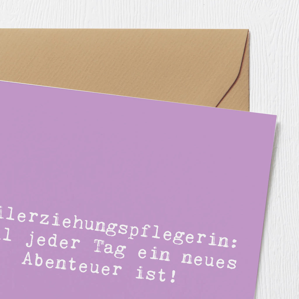 Deluxe Karte Spruch Heilerziehungspflegerin Abenteuer Grußkarte, Karte, Glückwunschkarte, Geburtstagskarte, Einladungskarte, Klappkarte, Hochwertige Grußkarte, Hochwertige Klappkarte, Hochzeitskarte, Beruf, Ausbildung, Jubiläum, Abschied, Rente, Kollege, Kollegin, Geschenk, Schenken, Arbeitskollege, Mitarbeiter, Firma, Danke, Dankeschön