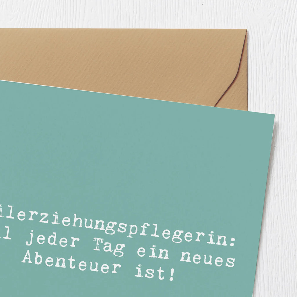 Deluxe Karte Spruch Heilerziehungspflegerin Abenteuer Grußkarte, Karte, Glückwunschkarte, Geburtstagskarte, Einladungskarte, Klappkarte, Hochwertige Grußkarte, Hochwertige Klappkarte, Hochzeitskarte, Beruf, Ausbildung, Jubiläum, Abschied, Rente, Kollege, Kollegin, Geschenk, Schenken, Arbeitskollege, Mitarbeiter, Firma, Danke, Dankeschön