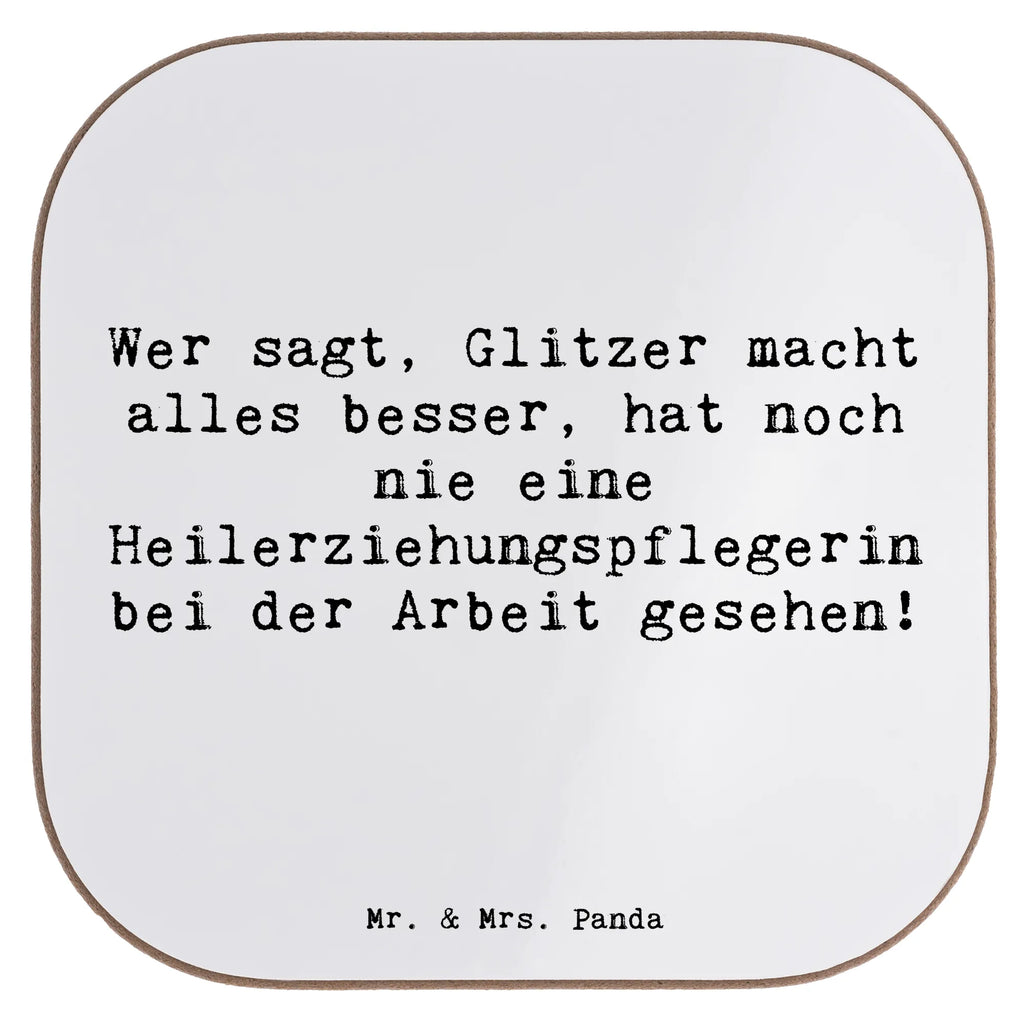 Square coaster Saying Wer sagt, Glitzer macht alles besser, hat noch nie eine Heilerziehungspflegerin bei der Arbeit gesehen! Tassen Untersetzer, Getränkeuntersetzer, Bierdeckel, Korkuntersetzer, Glasuntersetzer, Holzuntersetzer, Untersetzer für Gläser, Untersetzer Design, Untersetzer Holz, Untersetzer Gläser, Untersetzer aus Holz, Untersetzer, Beruf, Ausbildung, Jubiläum, Abschied, Rente, Kollege, Kollegin, Geschenk, Schenken, Arbeitskollege, Mitarbeiter, Firma, Danke, Dankeschön