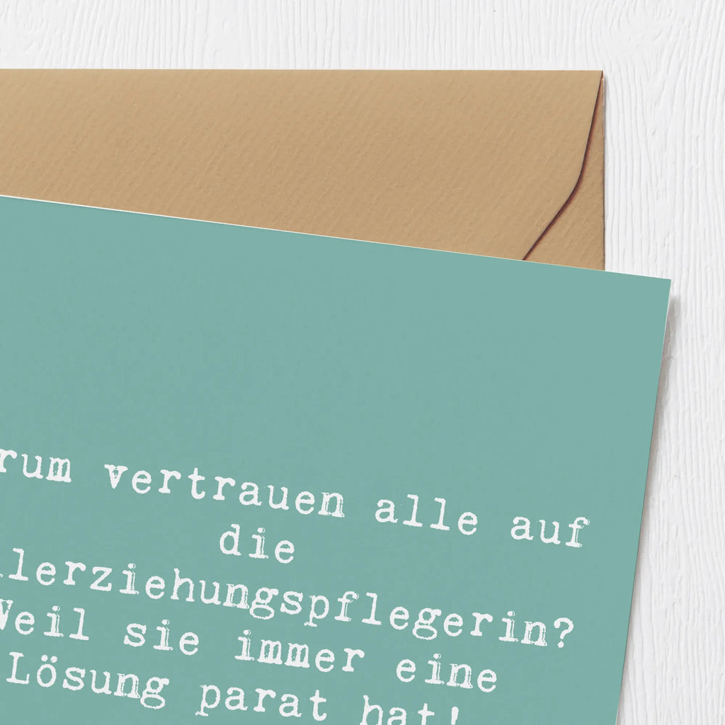 Deluxe Card Saying Warum vertrauen alle auf die Heilerziehungspflegerin? Weil sie immer eine Lösung parat hat! Hochwertige Grußkarte, Hochzeitskarte, Karte, Einladungskarte, Glückwunschkarte, Grußkarte, Klappkarte, Geburtstagskarte, Hochwertige Klappkarte, Beruf, Ausbildung, Jubiläum, Abschied, Rente, Kollege, Kollegin, Geschenk, Schenken, Arbeitskollege, Mitarbeiter, Firma, Danke, Dankeschön