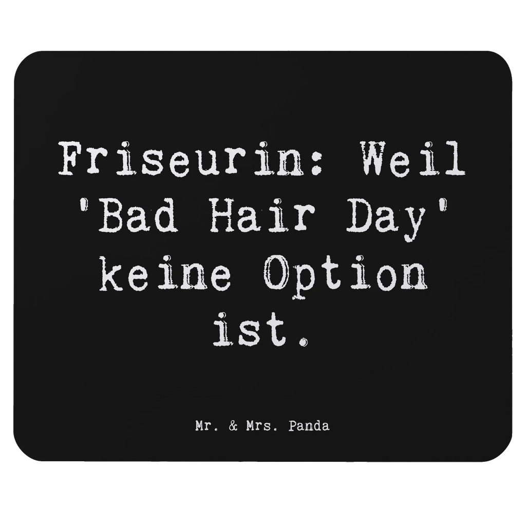 Mouse mat Saying Friseurin: Weil 'Bad Hair Day' keine Option ist. Mauspad Büro, Büroausstattung, PC Zubehör, Einzigartiges Mauspad, Mousepad, Arbeitszimmer, Designer Mauspad, Mausunterlage, Mauspad, Computer zubehör, Beruf, Ausbildung, Jubiläum, Abschied, Rente, Kollege, Kollegin, Geschenk, Schenken, Arbeitskollege, Mitarbeiter, Firma, Danke, Dankeschön