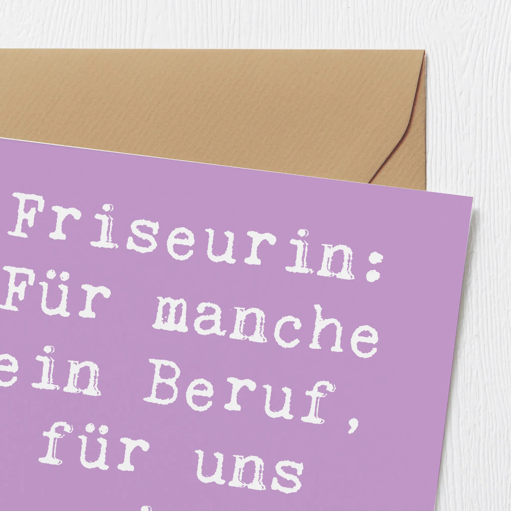 Deluxe Karte Spruch Friseurin Berufung Hochwertige Klappkarte, Glückwunschkarte, Einladungskarte, Klappkarte, Hochwertige Grußkarte, Geburtstagskarte, Grußkarte, Karte, Hochzeitskarte, Beruf, Ausbildung, Jubiläum, Abschied, Rente, Kollege, Kollegin, Geschenk, Schenken, Arbeitskollege, Mitarbeiter, Firma, Danke, Dankeschön