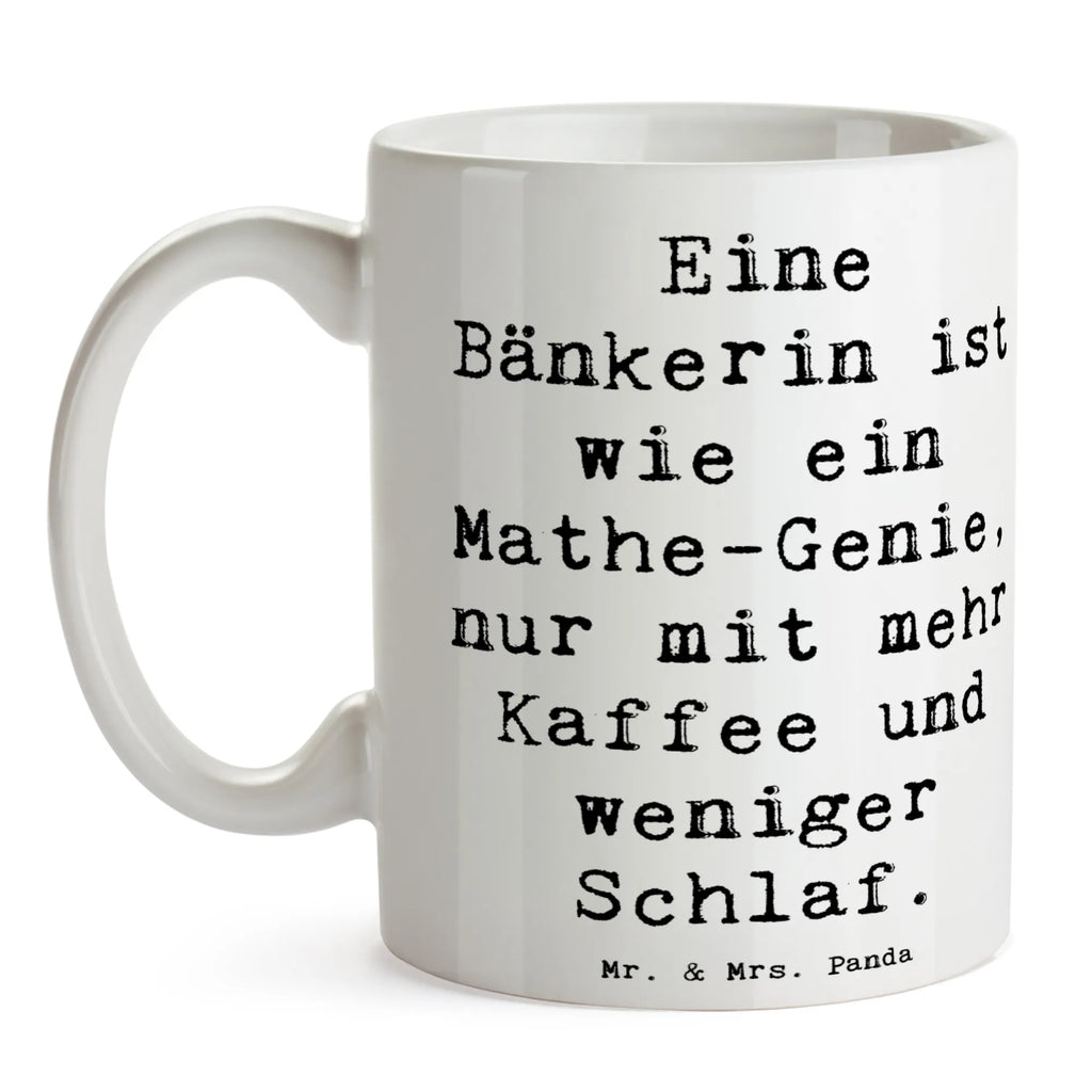 Tasse Spruch Bänkerin Genie Porzellantasse, Teetasse, Tasse mit Motiven, Bürotasse, Kaffeetasse, Geschenktasse, Tasse mit Zitaten, Tasse, Keramiktasse, Beruf, Ausbildung, Jubiläum, Abschied, Rente, Kollege, Kollegin, Geschenk, Schenken, Arbeitskollege, Mitarbeiter, Firma, Danke, Dankeschön