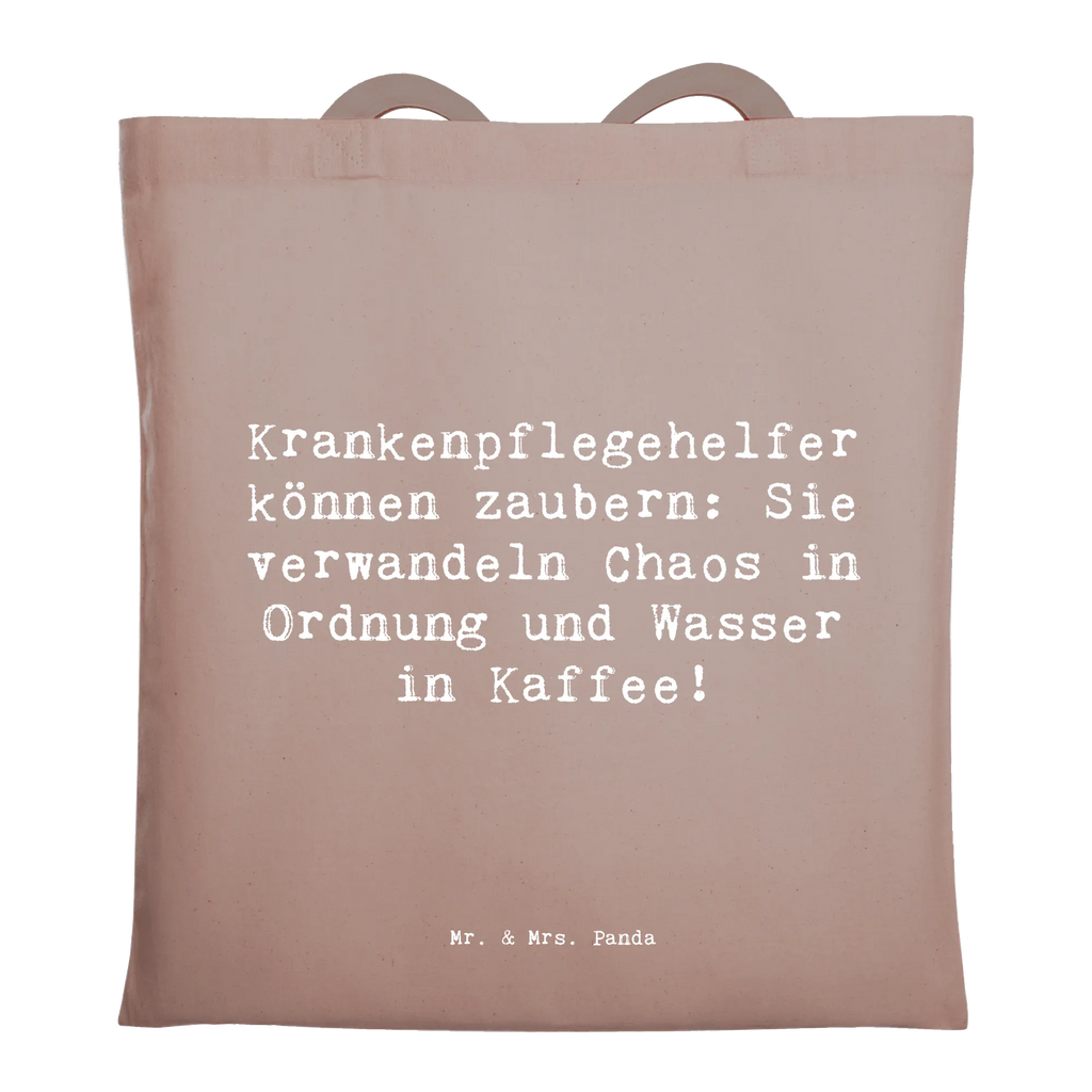 Tote bag Saying Krankenpflegehelfer können zaubern: Sie verwandeln Chaos in Ordnung und Wasser in Kaffee! Einkaufstasche, Tragetasche, Tasche, Einkaufstüte, Jutetasche, Schultertasche, Stoffbeutel, Beuteltasche, Jutebeutel, Strandtasche, Shopper, Beutel, Stofftasche, Umhängetasche, Laptoptasche, Badetasche, Beruf, Ausbildung, Jubiläum, Abschied, Rente, Kollege, Kollegin, Geschenk, Schenken, Arbeitskollege, Mitarbeiter, Firma, Danke, Dankeschön