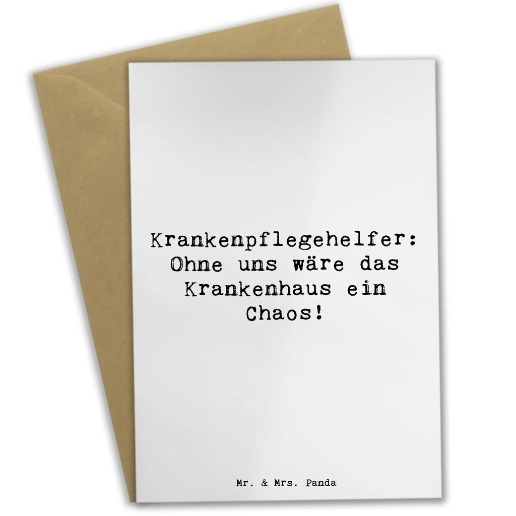 Grußkarte Spruch Krankenpflegehelfer Chaos Geburtstagskarte, Hochzeitskarte, Glückwunschkarte, Klappkarte, Einladungskarte, Ansichtskarten, Grußkarte, Karte, Beruf, Ausbildung, Jubiläum, Abschied, Rente, Kollege, Kollegin, Geschenk, Schenken, Arbeitskollege, Mitarbeiter, Firma, Danke, Dankeschön