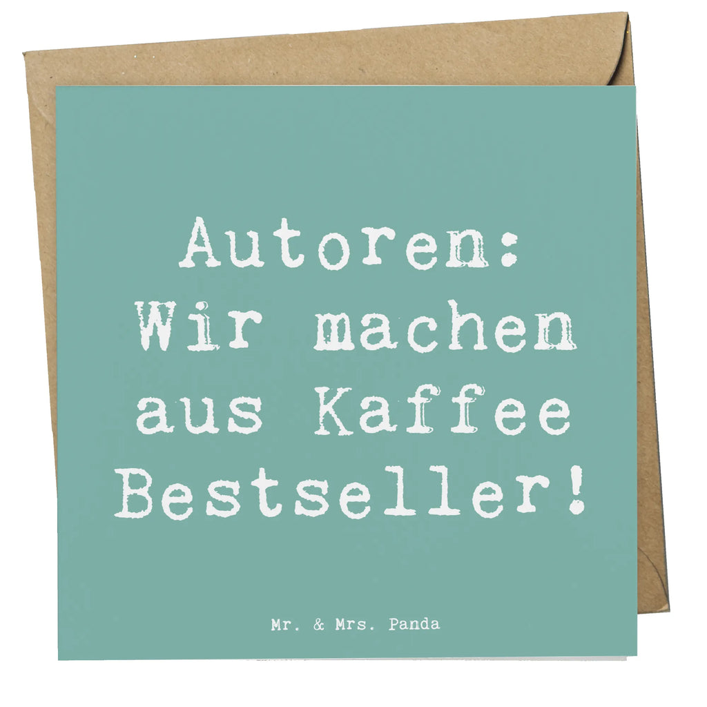Deluxe Card Saying Autoren: Wir machen aus Kaffee Bestseller! Hochwertige Klappkarte, Einladungskarte, Glückwunschkarte, Grußkarte, Hochwertige Grußkarte, Karte, Hochzeitskarte, Klappkarte, Geburtstagskarte, Beruf, Ausbildung, Jubiläum, Abschied, Rente, Kollege, Kollegin, Geschenk, Schenken, Arbeitskollege, Mitarbeiter, Firma, Danke, Dankeschön