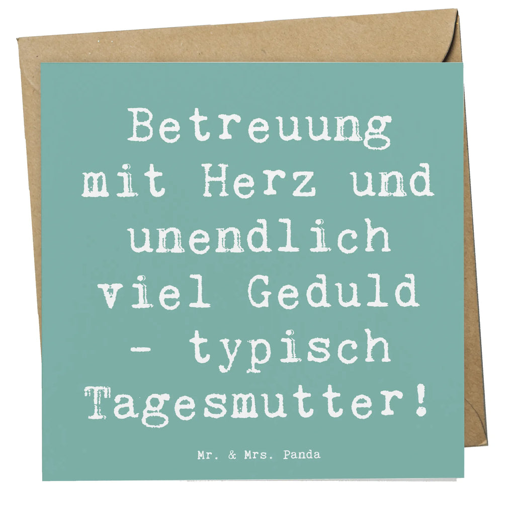 Deluxe Karte Spruch Tagesmutter Liebe Hochwertige Klappkarte, Glückwunschkarte, Karte, Einladungskarte, Klappkarte, Grußkarte, Hochwertige Grußkarte, Hochzeitskarte, Geburtstagskarte, Beruf, Ausbildung, Jubiläum, Abschied, Rente, Kollege, Kollegin, Geschenk, Schenken, Arbeitskollege, Mitarbeiter, Firma, Danke, Dankeschön