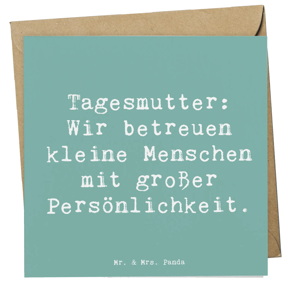 Deluxe Karte Spruch Tagesmutter Persönlichkeit Hochzeitskarte, Hochwertige Klappkarte, Karte, Einladungskarte, Grußkarte, Glückwunschkarte, Klappkarte, Geburtstagskarte, Hochwertige Grußkarte, Beruf, Ausbildung, Jubiläum, Abschied, Rente, Kollege, Kollegin, Geschenk, Schenken, Arbeitskollege, Mitarbeiter, Firma, Danke, Dankeschön