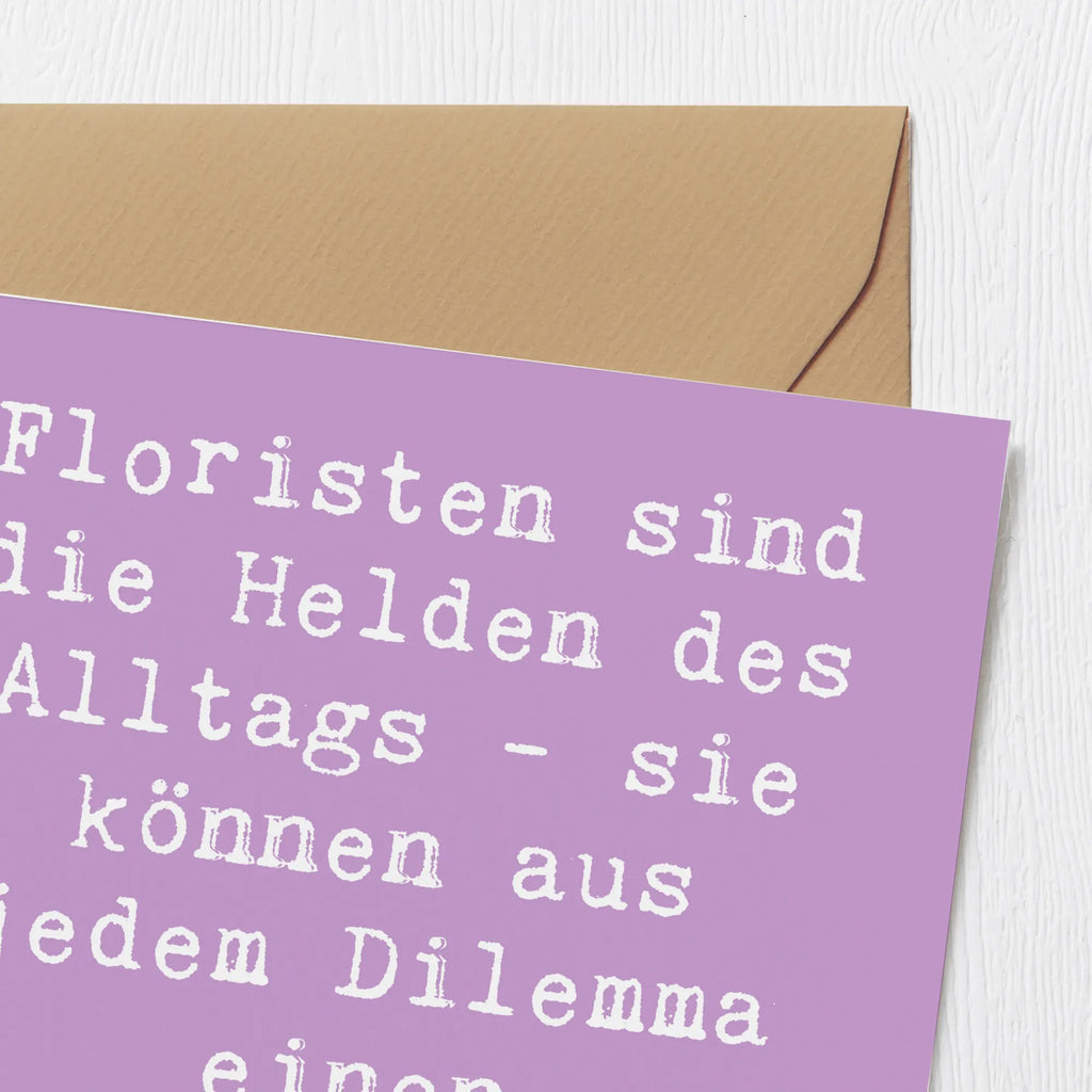 Deluxe Karte Spruch Floristin Heldin Einladungskarte, Hochwertige Klappkarte, Karte, Hochwertige Grußkarte, Glückwunschkarte, Grußkarte, Geburtstagskarte, Hochzeitskarte, Klappkarte, Beruf, Ausbildung, Jubiläum, Abschied, Rente, Kollege, Kollegin, Geschenk, Schenken, Arbeitskollege, Mitarbeiter, Firma, Danke, Dankeschön