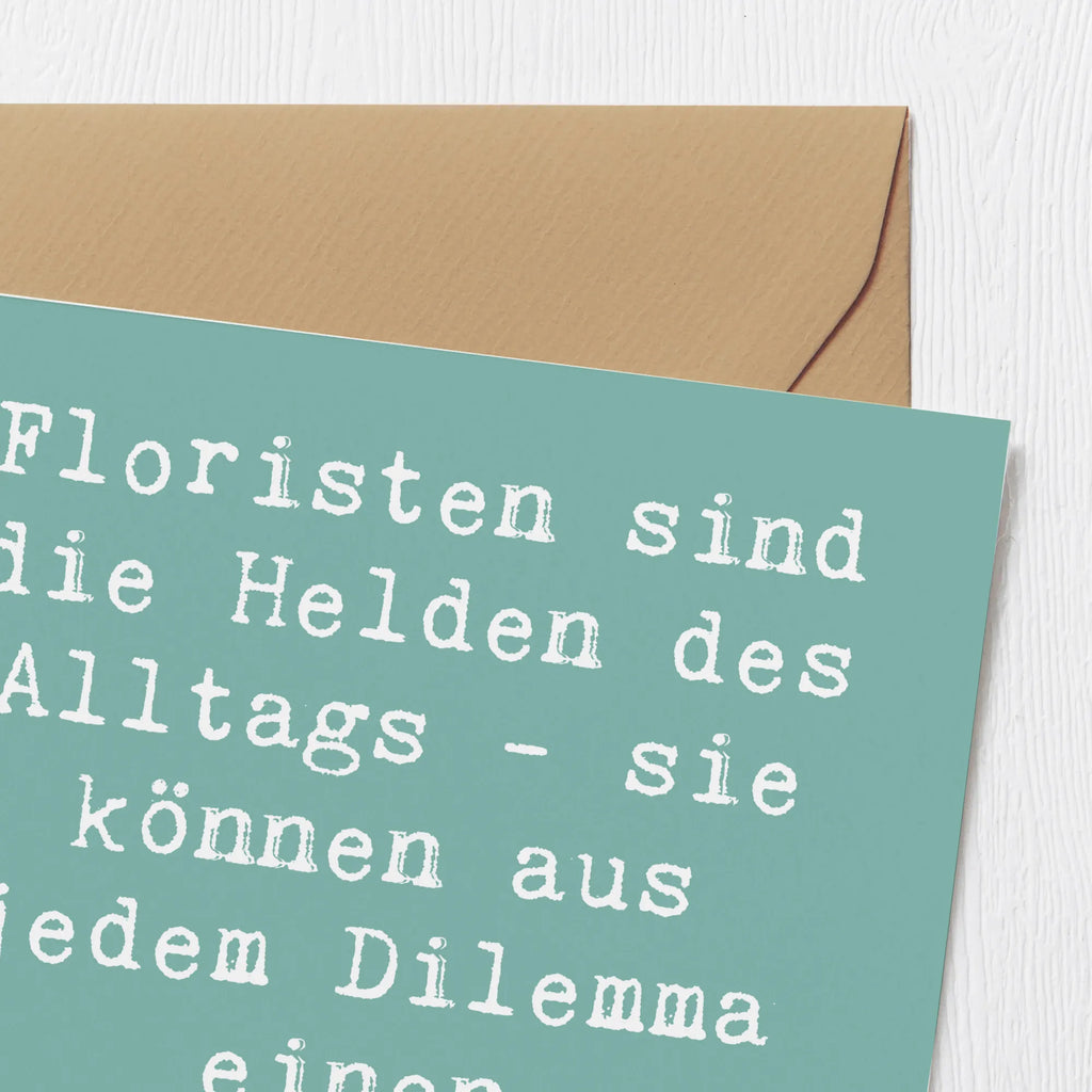 Deluxe Karte Spruch Floristin Heldin Einladungskarte, Hochwertige Klappkarte, Karte, Hochwertige Grußkarte, Glückwunschkarte, Grußkarte, Geburtstagskarte, Hochzeitskarte, Klappkarte, Beruf, Ausbildung, Jubiläum, Abschied, Rente, Kollege, Kollegin, Geschenk, Schenken, Arbeitskollege, Mitarbeiter, Firma, Danke, Dankeschön