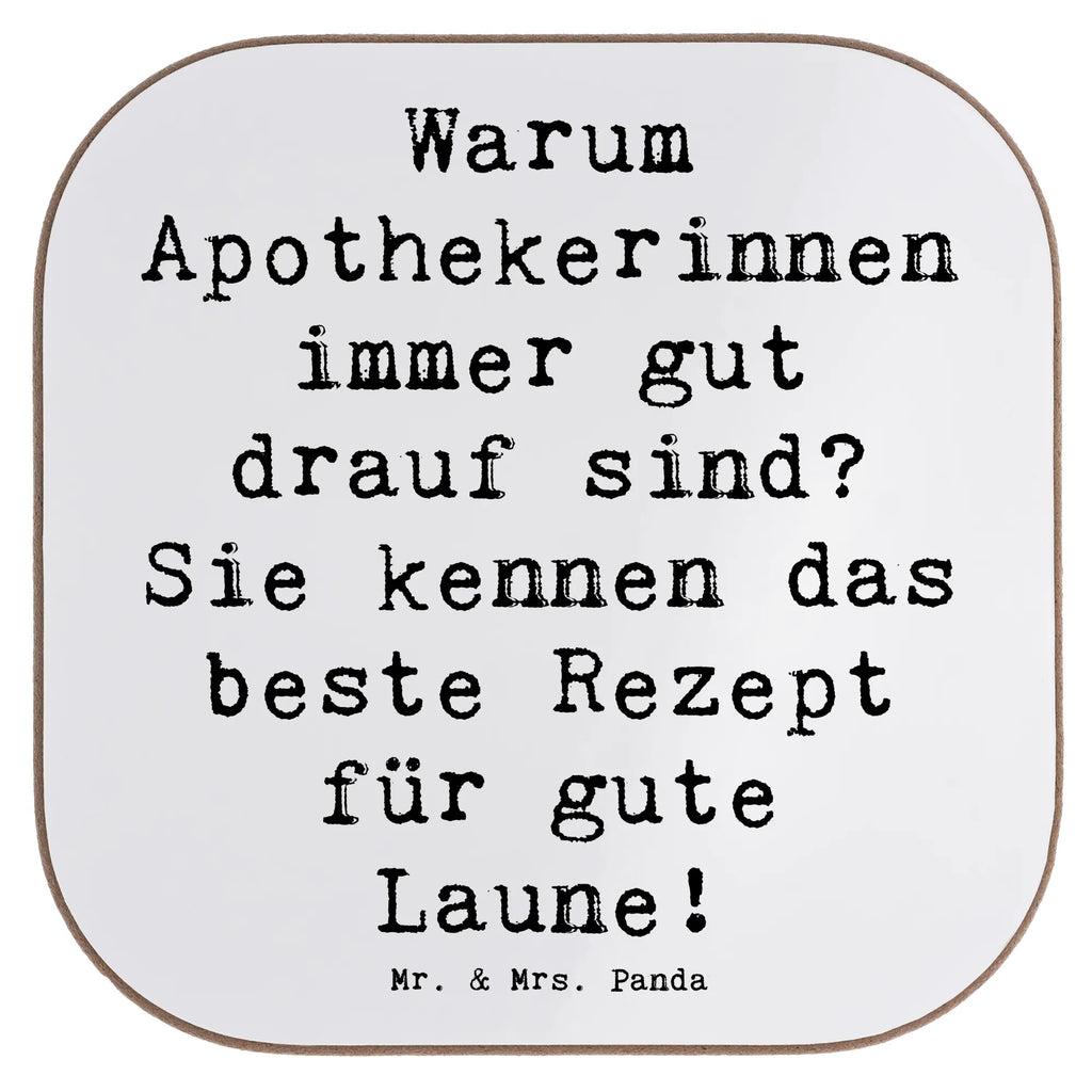 Square coaster Saying Warum Apothekerinnen immer gut drauf sind? Sie kennen das beste Rezept für gute Laune! Untersetzer, Bierdeckel, Untersetzer Holz, Getränkeuntersetzer, Holzuntersetzer, Untersetzer Design, Glasuntersetzer, Untersetzer aus Holz, Korkuntersetzer, Untersetzer für Gläser, Untersetzer Gläser, Tassen Untersetzer, Beruf, Ausbildung, Jubiläum, Abschied, Rente, Kollege, Kollegin, Geschenk, Schenken, Arbeitskollege, Mitarbeiter, Firma, Danke, Dankeschön