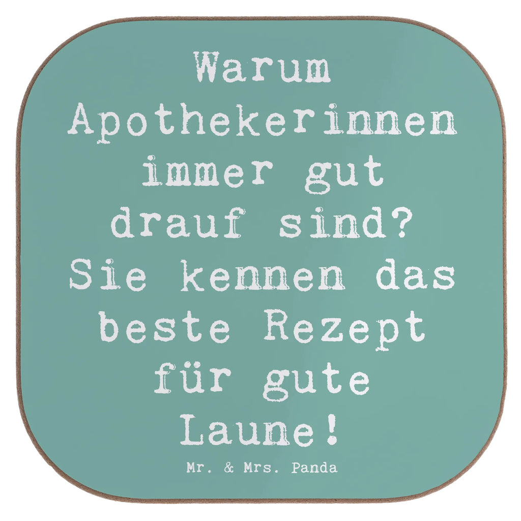 Square coaster Saying Warum Apothekerinnen immer gut drauf sind? Sie kennen das beste Rezept für gute Laune! Untersetzer, Bierdeckel, Untersetzer Holz, Getränkeuntersetzer, Holzuntersetzer, Untersetzer Design, Glasuntersetzer, Untersetzer aus Holz, Korkuntersetzer, Untersetzer für Gläser, Untersetzer Gläser, Tassen Untersetzer, Beruf, Ausbildung, Jubiläum, Abschied, Rente, Kollege, Kollegin, Geschenk, Schenken, Arbeitskollege, Mitarbeiter, Firma, Danke, Dankeschön