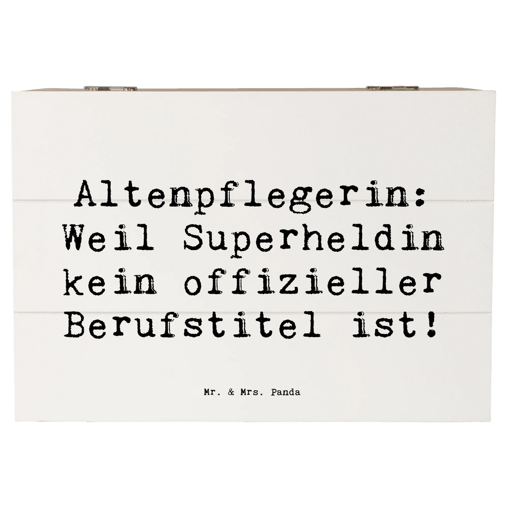 Wooden chest Saying Altenpflegerin: Weil Superheldin kein offizieller Berufstitel ist! Schatzkiste, Truhe, XXL, Dekokiste, Erinnerungsbox, Erinnerungskiste, Schatulle, Holzkiste, Geschenkbox, Kiste, Geschenkdose, Aufbewahrungsbox, Beruf, Ausbildung, Jubiläum, Abschied, Rente, Kollege, Kollegin, Geschenk, Schenken, Arbeitskollege, Mitarbeiter, Firma, Danke, Dankeschön