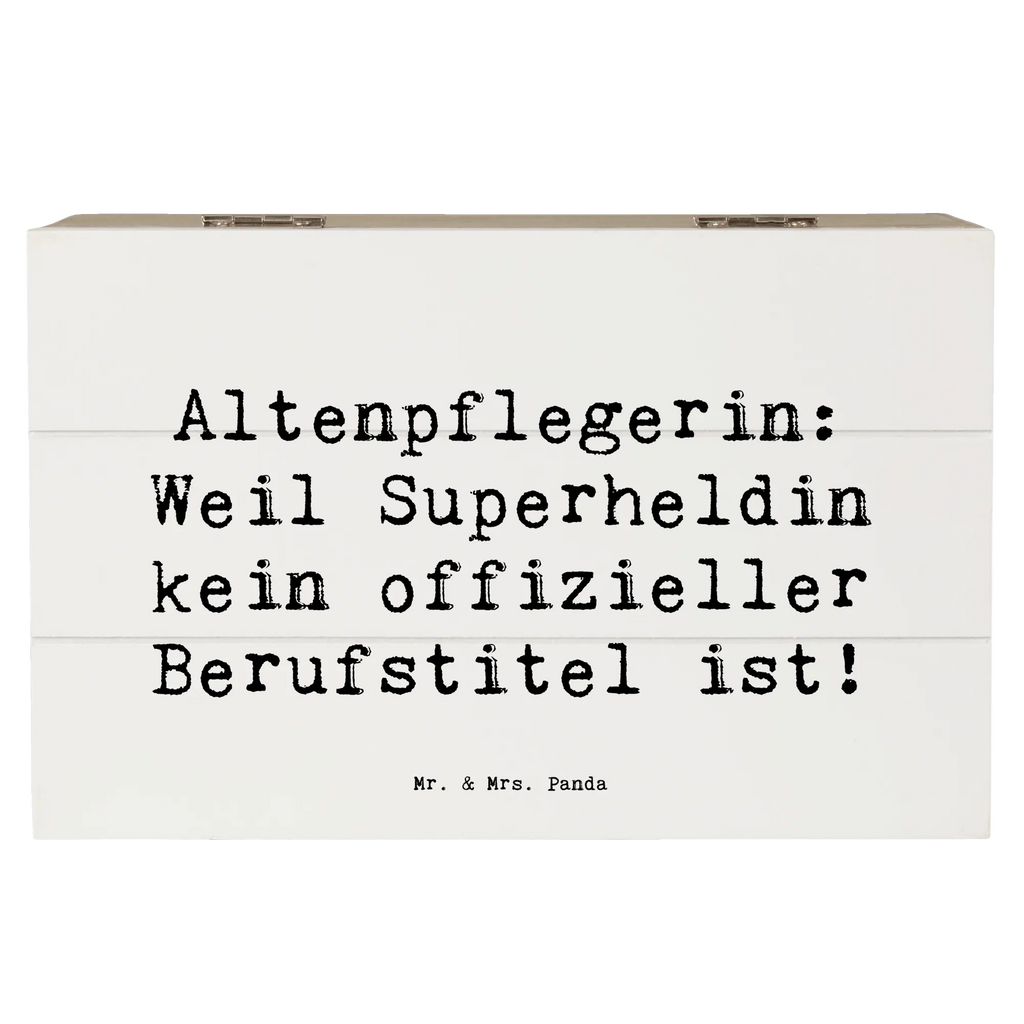 Wooden chest Saying Altenpflegerin: Weil Superheldin kein offizieller Berufstitel ist! Schatzkiste, Truhe, XXL, Dekokiste, Erinnerungsbox, Erinnerungskiste, Schatulle, Holzkiste, Geschenkbox, Kiste, Geschenkdose, Aufbewahrungsbox, Beruf, Ausbildung, Jubiläum, Abschied, Rente, Kollege, Kollegin, Geschenk, Schenken, Arbeitskollege, Mitarbeiter, Firma, Danke, Dankeschön
