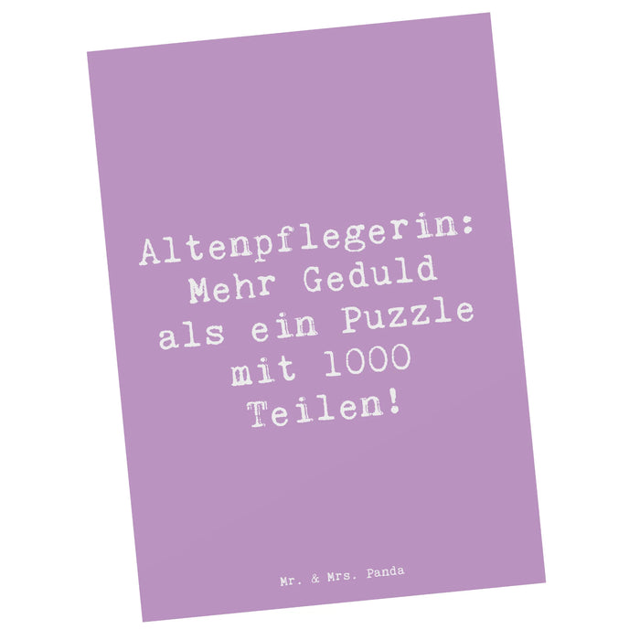 Postkarte Spruch Altenpflegerin Geduld