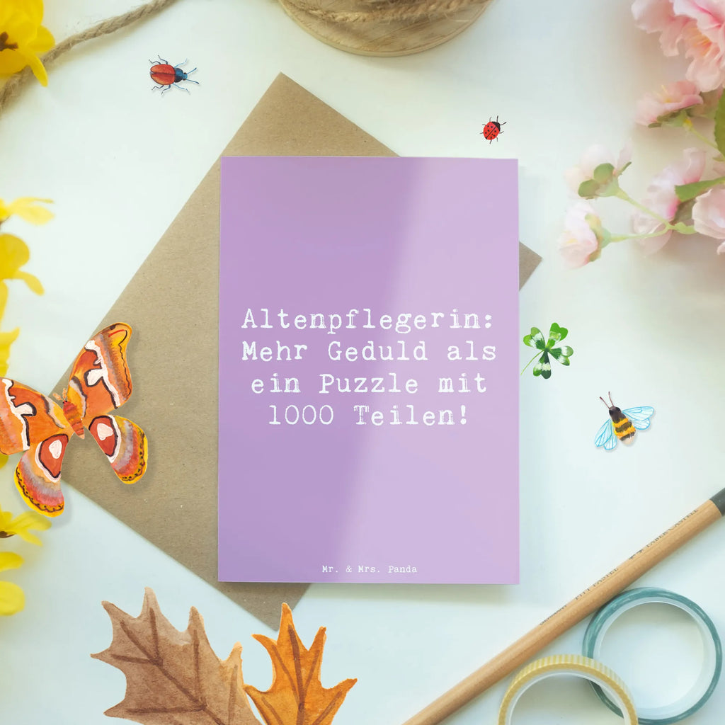 Grußkarte Spruch Altenpflegerin Geduld Geburtstagskarte, Hochzeitskarte, Karte, Grußkarte, Glückwunschkarte, Ansichtskarten, Klappkarte, Einladungskarte, Beruf, Ausbildung, Jubiläum, Abschied, Rente, Kollege, Kollegin, Geschenk, Schenken, Arbeitskollege, Mitarbeiter, Firma, Danke, Dankeschön