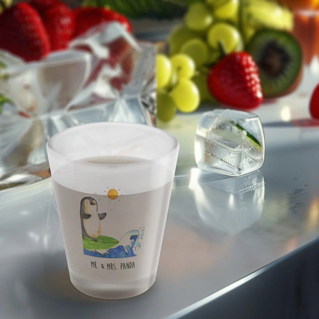 Shot glass Penguin surfer Penguin, North Pole, Winter, Penguins, holidays, waves, penguins, Hawaii, wave riding, surfers, Portugal, surfing