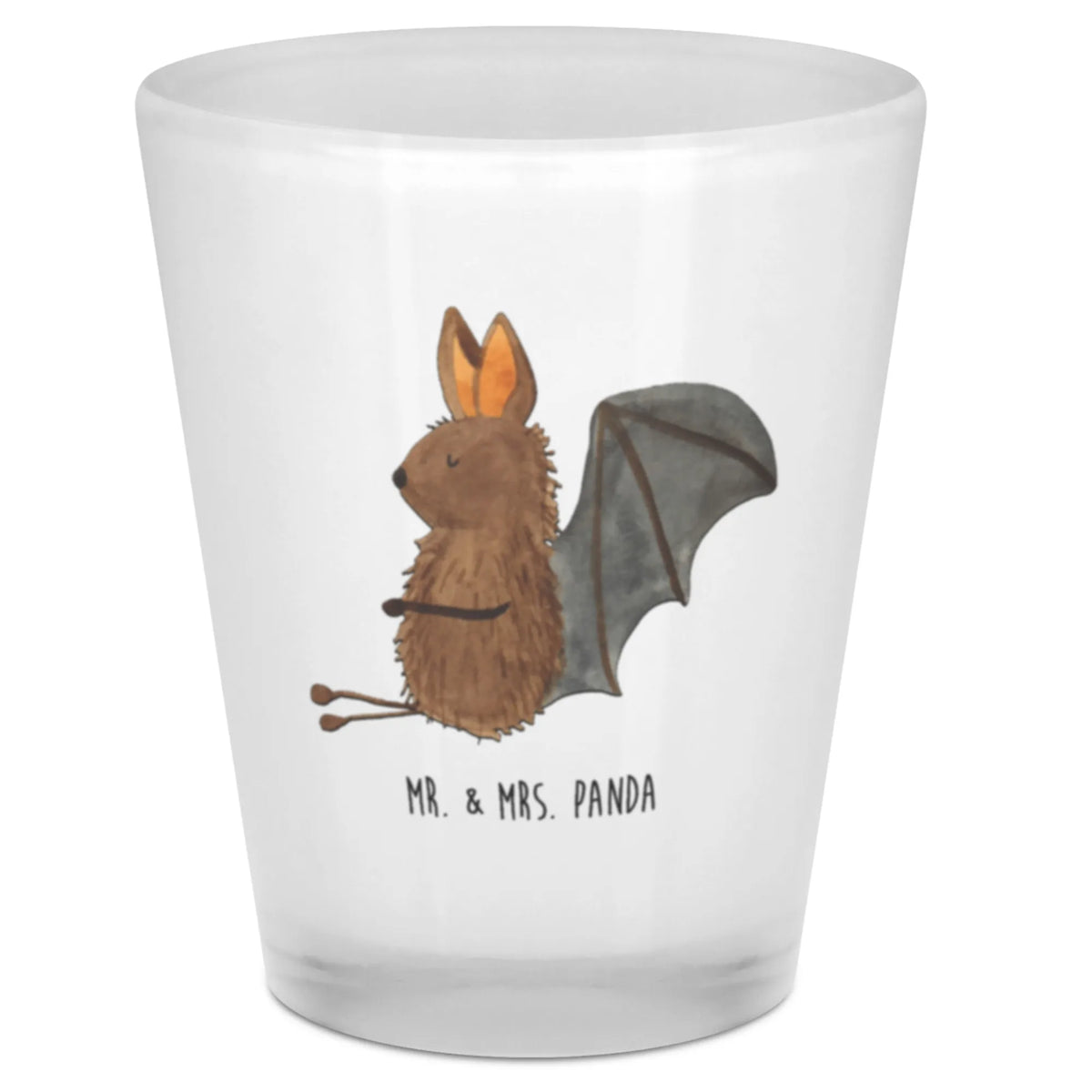 Shot glass bat Sit card, gift ideas, gifts, small animals, cute, cute animal motives, hand drawn, funny sayings, good mood, special gifts, animal lover, bats, relax, bat