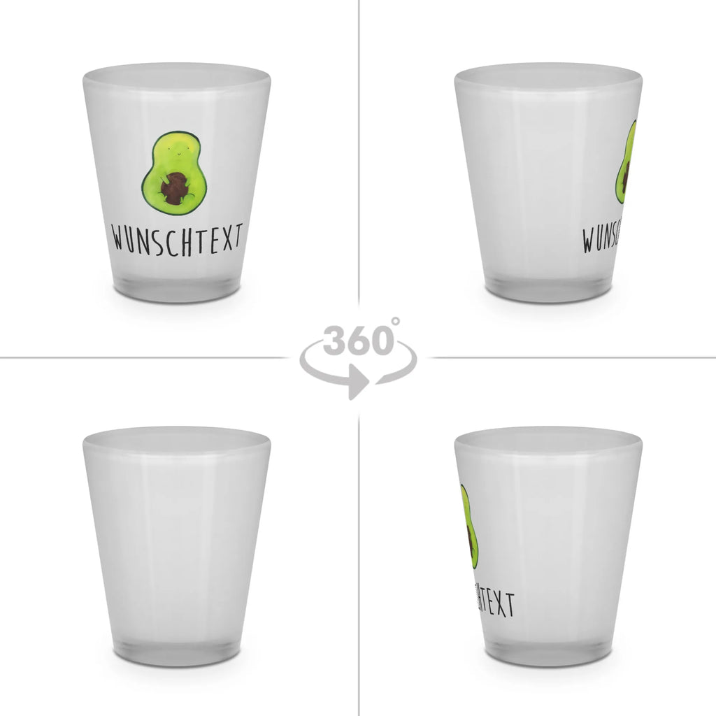 Personalised Shot Glass avocado core avocado, vegetables, seed, saying life, plant, avocado seed