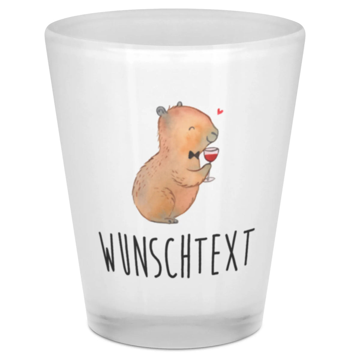Personalised Shot Glass Capybara wine small animals, cute, funny, cute animal motives, hand drawn, small world, funny sayings, good mood, happy, gifts, gift ideas, special gifts, animal lover, card