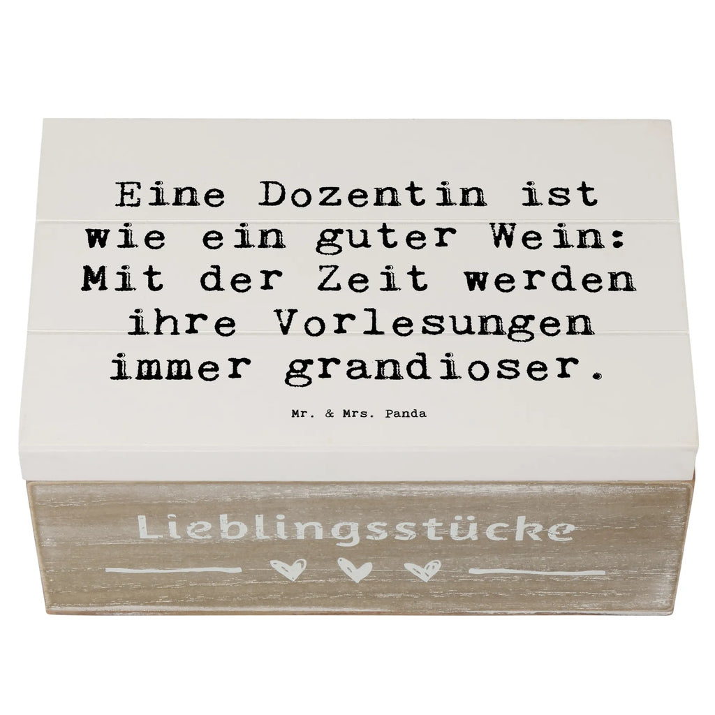 Wooden chest Saying Eine Dozentin ist wie ein guter Wein: Mit der Zeit werden ihre Vorlesungen immer grandioser. Schatzkiste, Erinnerungskiste, Erinnerungsbox, Geschenkbox, Schatulle, XXL, Geschenkdose, Holzkiste, Aufbewahrungsbox, Kiste, Dekokiste, Truhe, Beruf, Ausbildung, Jubiläum, Abschied, Rente, Kollege, Kollegin, Geschenk, Schenken, Arbeitskollege, Mitarbeiter, Firma, Danke, Dankeschön