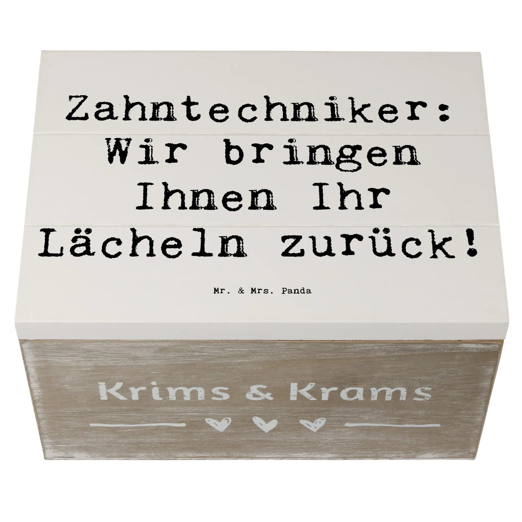 Holzkiste Spruch Zahntechniker: Wir bringen Ihnen Ihr Lächeln zurück! Erinnerungskiste, Aufbewahrungsbox, Schatzkiste, Schatulle, Erinnerungsbox, Truhe, XXL, Dekokiste, Geschenkdose, Kiste, Holzkiste, Geschenkbox, Beruf, Ausbildung, Jubiläum, Abschied, Rente, Kollege, Kollegin, Geschenk, Schenken, Arbeitskollege, Mitarbeiter, Firma, Danke, Dankeschön