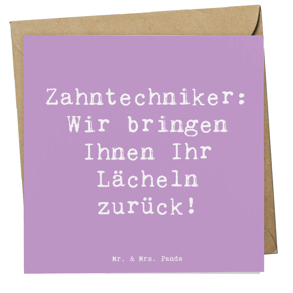 Deluxe Card Saying Zahntechniker: Wir bringen Ihnen Ihr Lächeln zurück! doppelkarte, Glückwunschkarte, faltkarte, Grußkarte, Klappkarte, Geschenk, Schenken, Jubiläum, Danke, Dankeschön, Beruf, Ausbildung, Abschied, Rente, Kollege, Kollegin, Arbeitskollege, Mitarbeiter, Firma