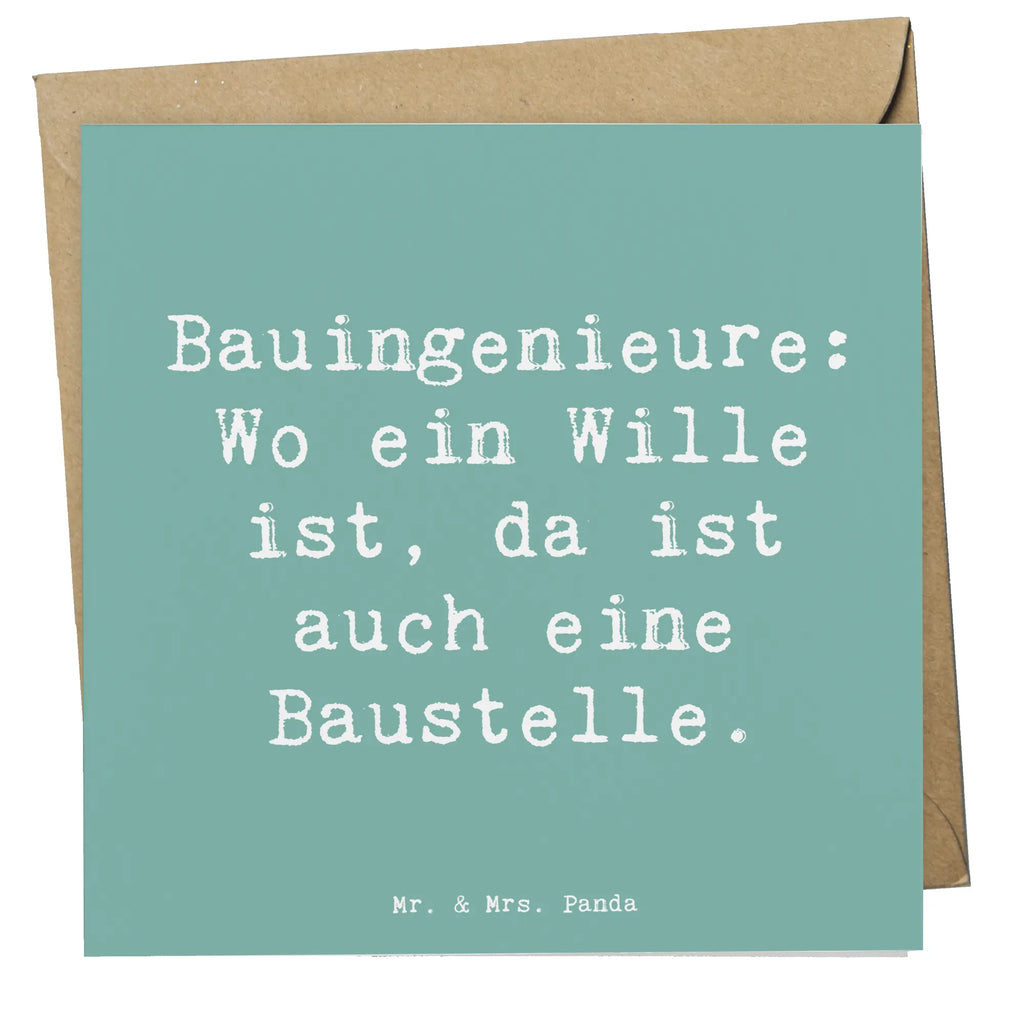 Deluxe Karte Spruch Bauingenieure: Wo ein Wille ist, da ist auch eine Baustelle. Geburtstagskarte, Hochwertige Klappkarte, Glückwunschkarte, Karte, Grußkarte, Hochzeitskarte, Klappkarte, Einladungskarte, Hochwertige Grußkarte, Beruf, Ausbildung, Jubiläum, Abschied, Rente, Kollege, Kollegin, Geschenk, Schenken, Arbeitskollege, Mitarbeiter, Firma, Danke, Dankeschön