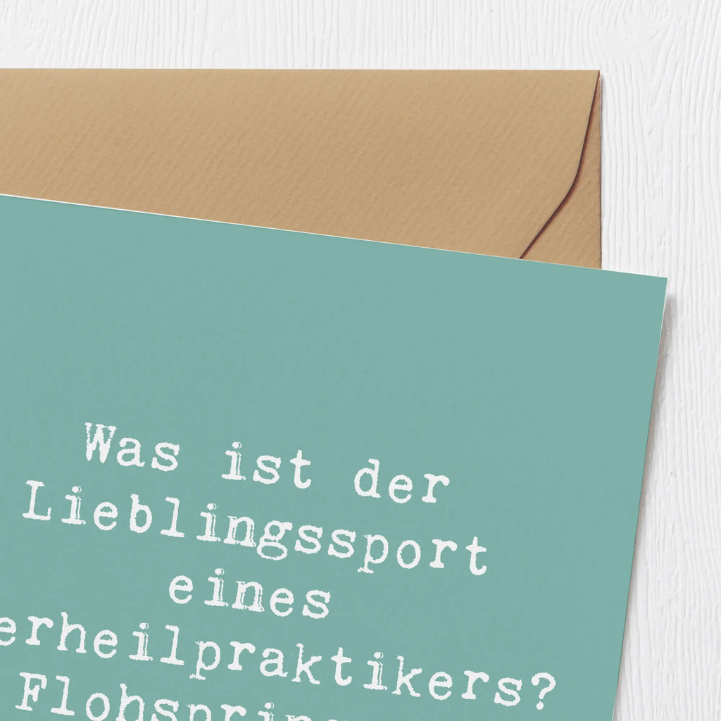Deluxe Karte Spruch Was ist der Lieblingssport eines Tierheilpraktikers? Flohspringen! Einladungskarte, Geburtstagskarte, Karte, Hochwertige Grußkarte, Grußkarte, Hochwertige Klappkarte, Klappkarte, Hochzeitskarte, Glückwunschkarte, Beruf, Ausbildung, Jubiläum, Abschied, Rente, Kollege, Kollegin, Geschenk, Schenken, Arbeitskollege, Mitarbeiter, Firma, Danke, Dankeschön