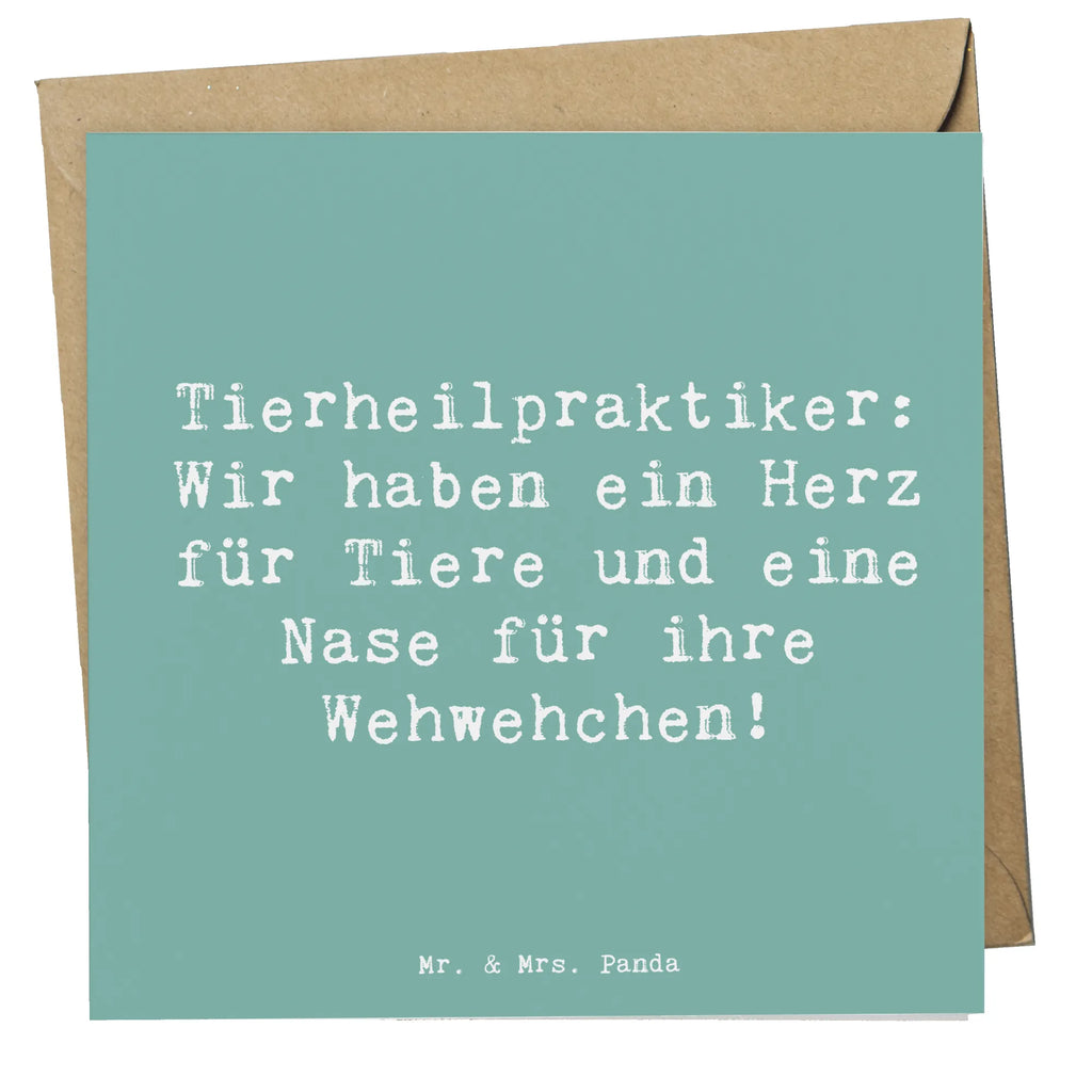Deluxe Card Saying Tierheilpraktiker: Wir haben ein Herz für Tiere und eine Nase für ihre Wehwehchen! Glückwunschkarte, doppelkarte, Grußkarte, Klappkarte, faltkarte, Geschenk, Schenken, Jubiläum, Danke, Dankeschön, Beruf, Ausbildung, Abschied, Rente, Kollege, Kollegin, Arbeitskollege, Mitarbeiter, Firma