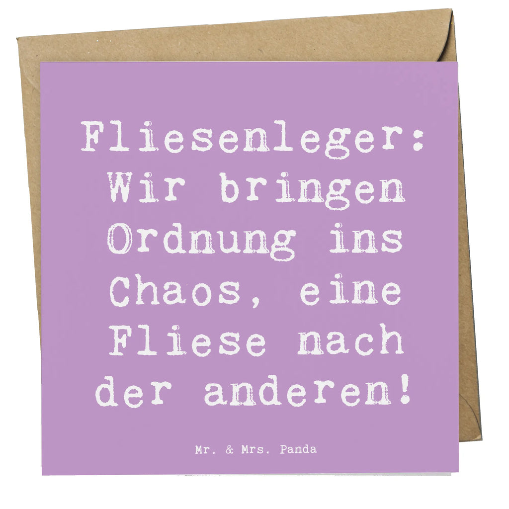 Deluxe Card Saying Fliesenleger: Wir bringen Ordnung ins Chaos, eine Fliese nach der anderen! Klappkarte, Geburtstagskarte, Glückwunschkarte, Karte, Hochwertige Klappkarte, Grußkarte, Hochwertige Grußkarte, Hochzeitskarte, Einladungskarte, Beruf, Ausbildung, Jubiläum, Abschied, Rente, Kollege, Kollegin, Geschenk, Schenken, Arbeitskollege, Mitarbeiter, Firma, Danke, Dankeschön