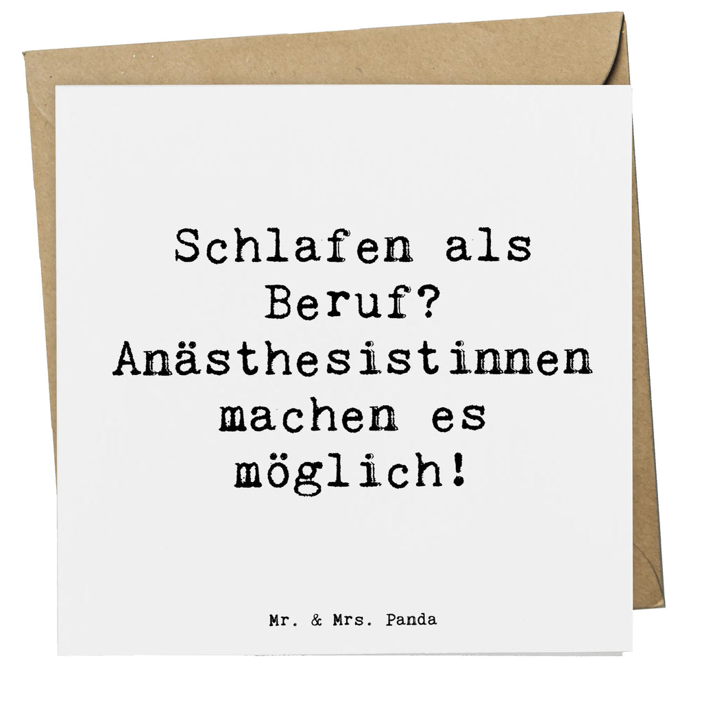 Deluxe Card Saying Schlafen als Beruf? Anästhesistinnen machen es möglich! Hochwertige Grußkarte, Einladungskarte, Karte, Geburtstagskarte, Hochzeitskarte, Grußkarte, Hochwertige Klappkarte, Glückwunschkarte, Klappkarte, Beruf, Ausbildung, Jubiläum, Abschied, Rente, Kollege, Kollegin, Geschenk, Schenken, Arbeitskollege, Mitarbeiter, Firma, Danke, Dankeschön