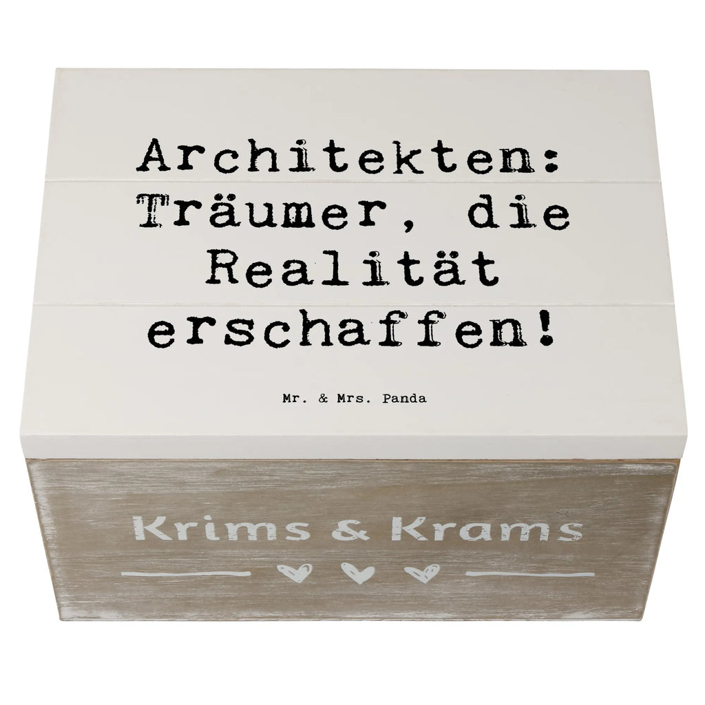 Holzkiste Spruch Architekten: Träumer, die Realität erschaffen! Dekokiste, Erinnerungskiste, Truhe, Erinnerungsbox, Schatulle, Geschenkbox, Geschenkdose, Holzkiste, Schatzkiste, Kiste, XXL, Aufbewahrungsbox, Beruf, Ausbildung, Jubiläum, Abschied, Rente, Kollege, Kollegin, Geschenk, Schenken, Arbeitskollege, Mitarbeiter, Firma, Danke, Dankeschön
